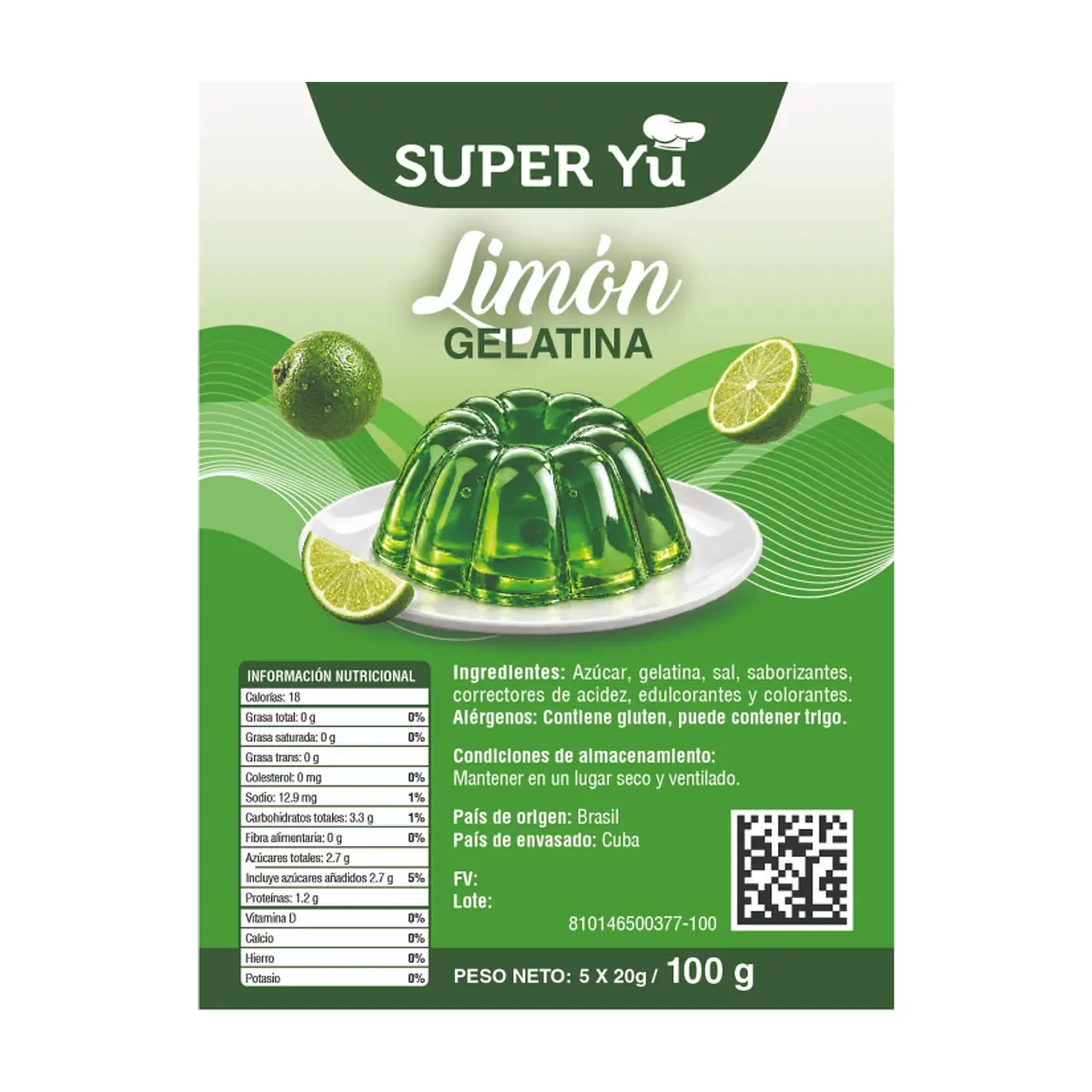 Gelatina de limón super Yu (100 g / 3.53 oz) - Thumbnail 2