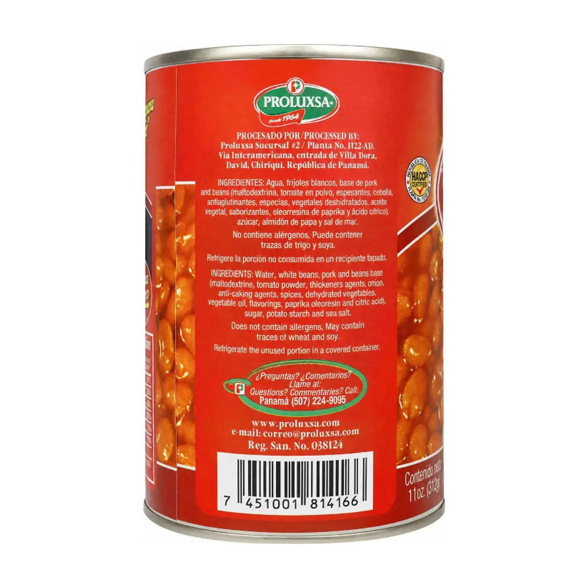 Frijoles con cerdo Proluxsa (312 g / 11 oz) - Miniatura 2