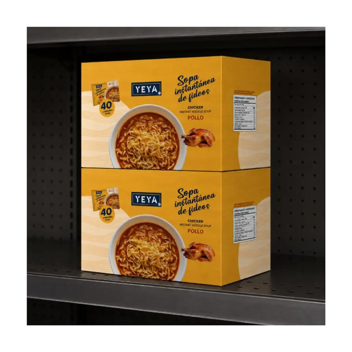 Sopa instantánea de fideos con sabor a pollo YEYA (40 x 75 g / 2.6 oz) - Thumbnail 4
