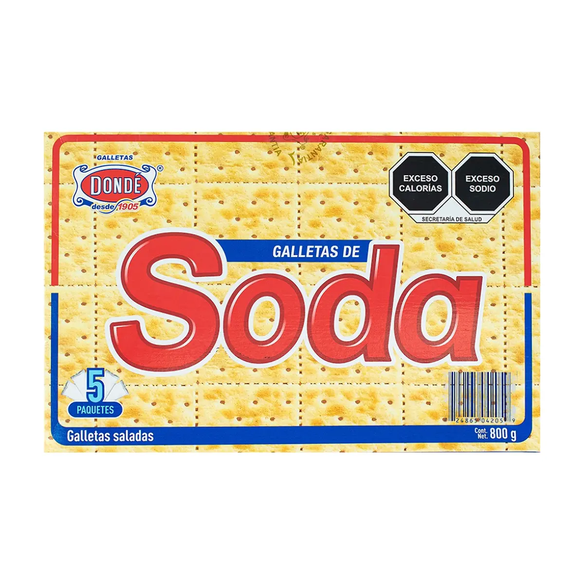 Galletas de soda Dondé (800 g / 1.76 lb) - Thumbnail 2