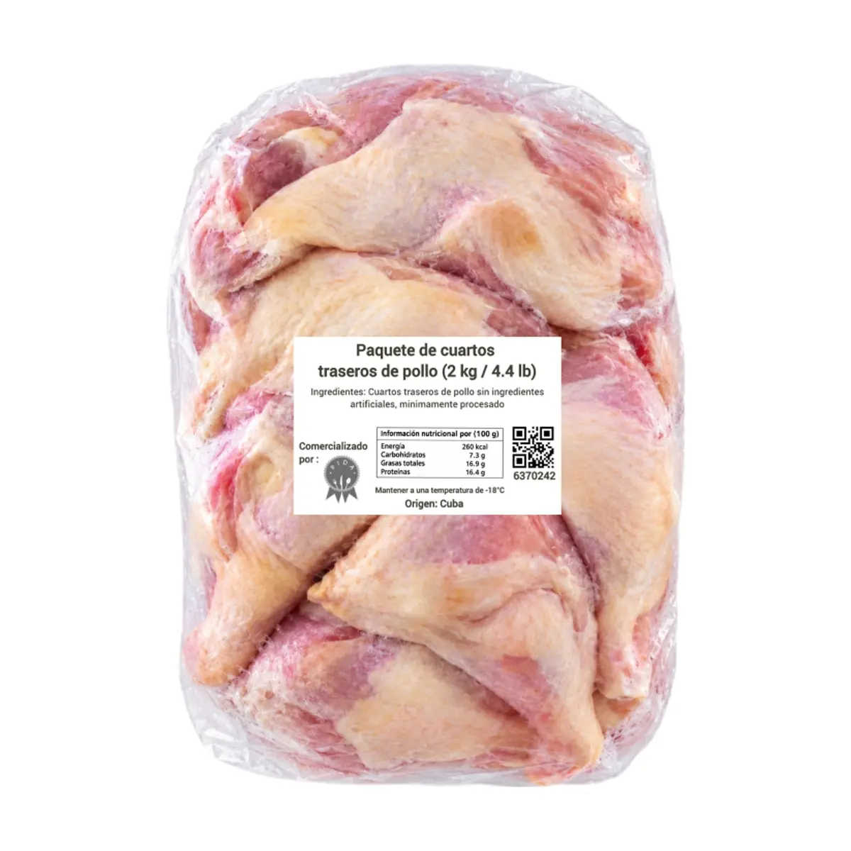 Paquete de cuartos traseros de pollo Pida (2 kg / 4.4 lb) - Miniatura 2