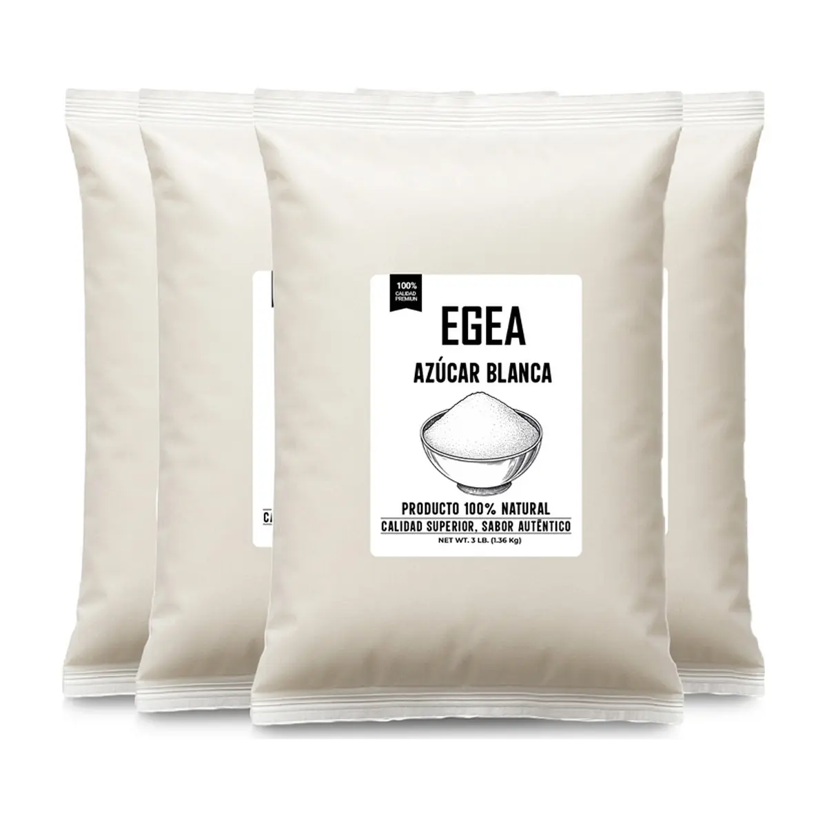 Azúcar blanca EGEA (4 x 1.36 kg / 3 lb)
