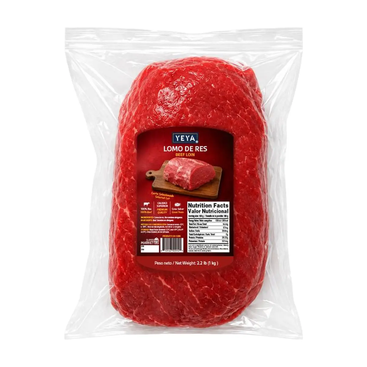 Lomo de res YEYA (1 kg / 2.2 lb) - Miniatura 1