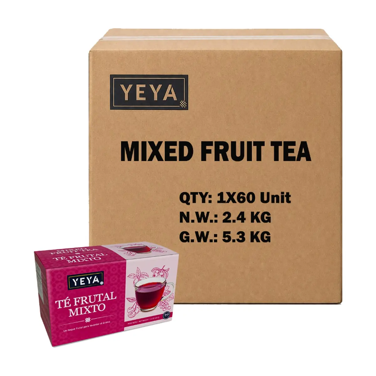Té frutal mixto YEYA (60 x 40 g / 1.4 oz)
