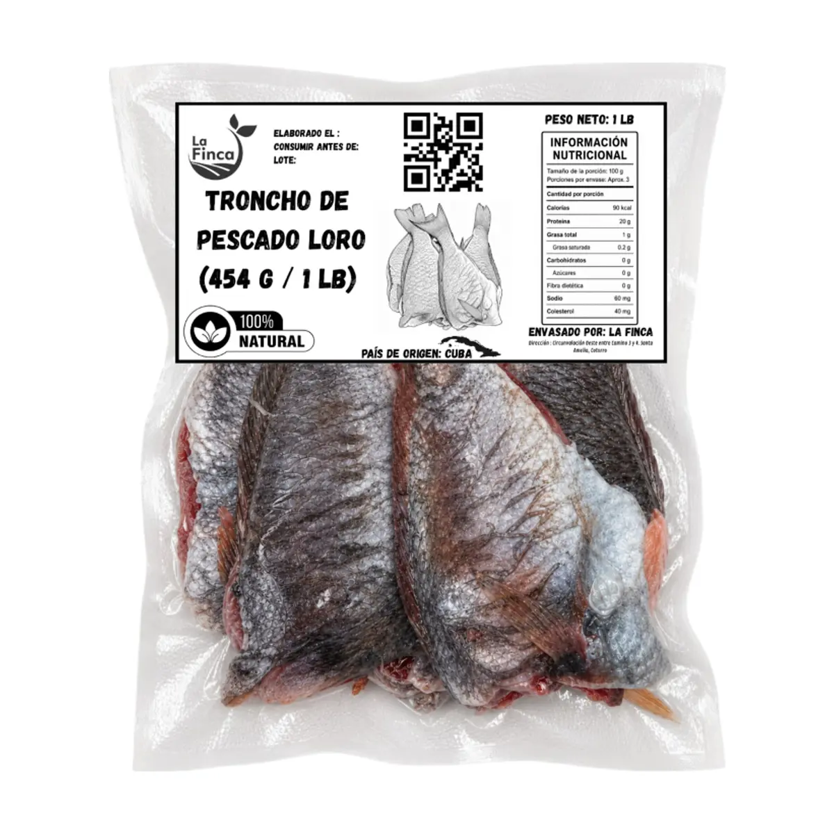 Troncho de pescado loro La Finca (454 g / 1 lb) - Thumbnail 2