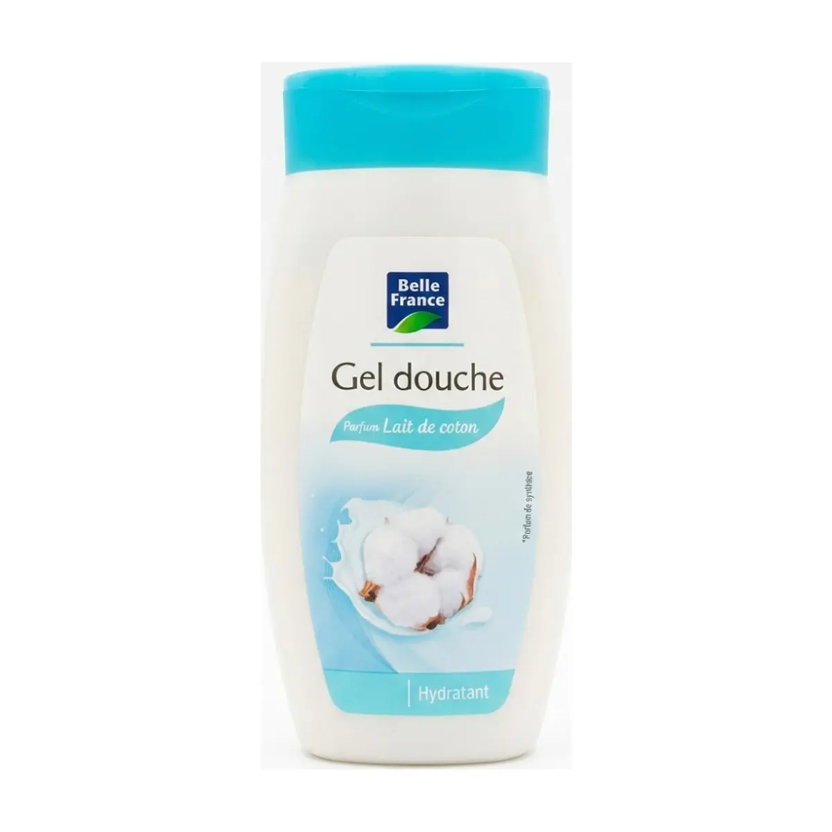 Gel de ducha hidratante con perfume leche de algodón Belle France (250 ml)