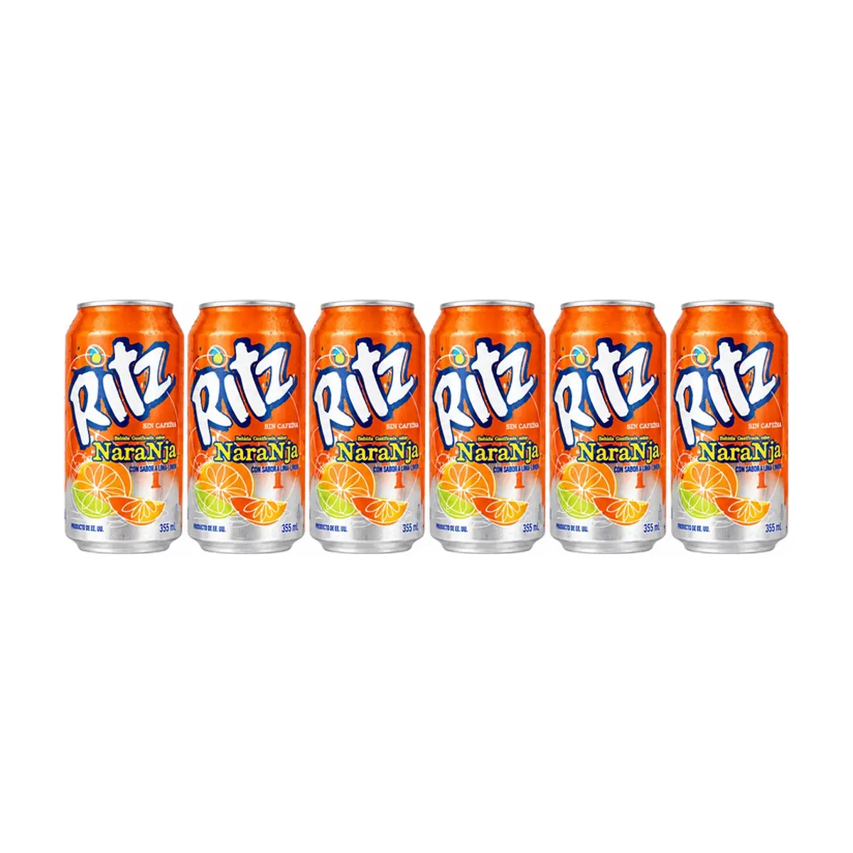 Refresco gaseado sabor naranja Ritz (6 x 355 ml / 12 oz)