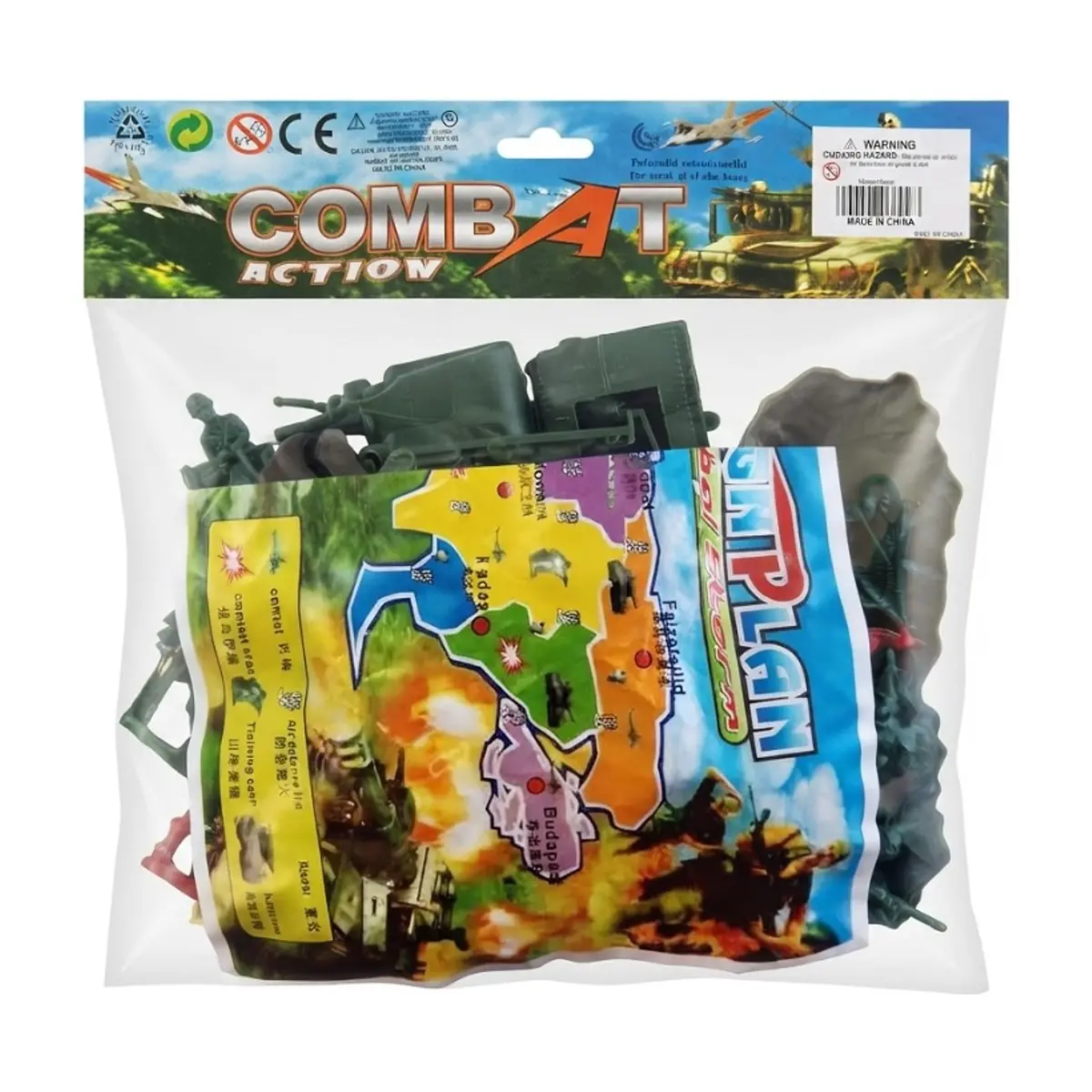 Set de juguete militar de plástico Combat - Thumbnail 3