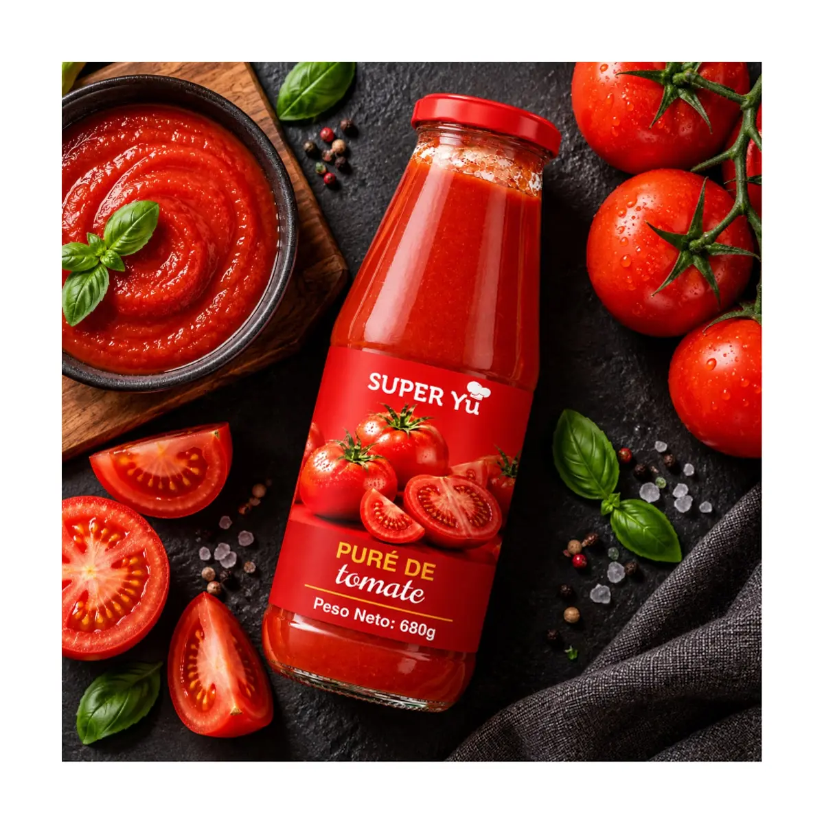 Puré de tomate Super YU (680 g / 1.50 lb) - Miniatura 3