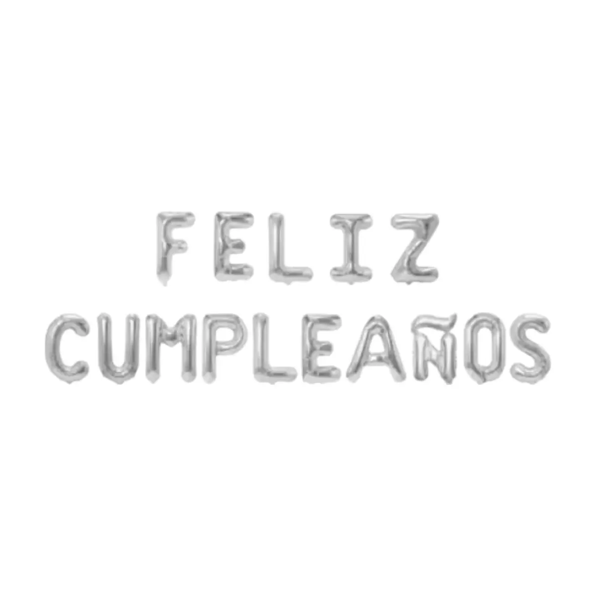 Cartel de Feliz Cumpleaños color plateado16 pulgadas Ballon