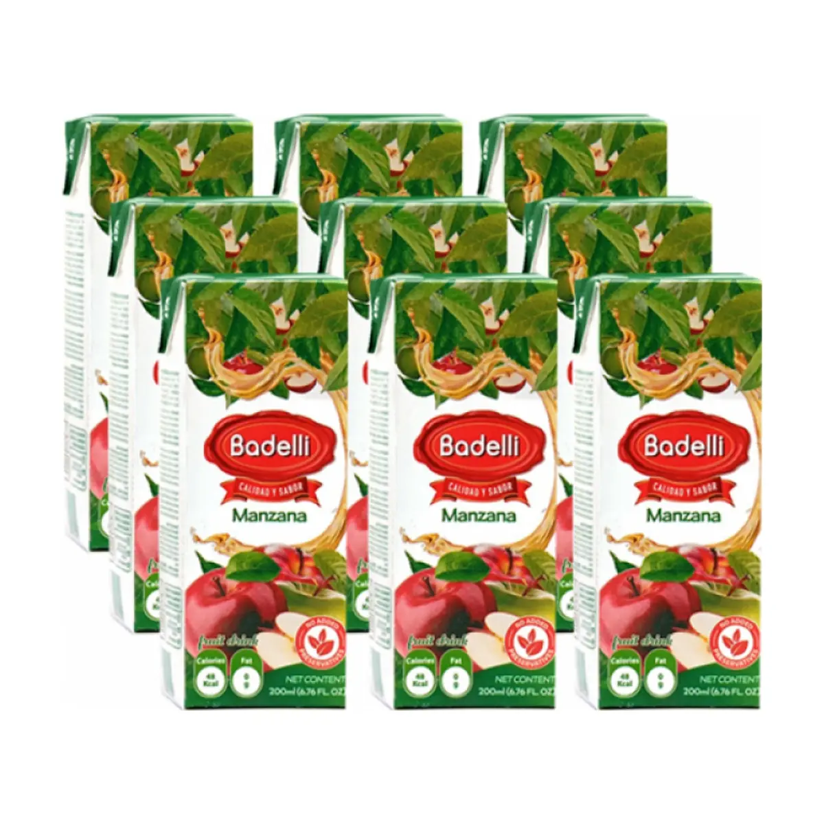 Jugo de manzana Badelli (9 x 200 ml / 6.76 oz fl) - Imagen 1