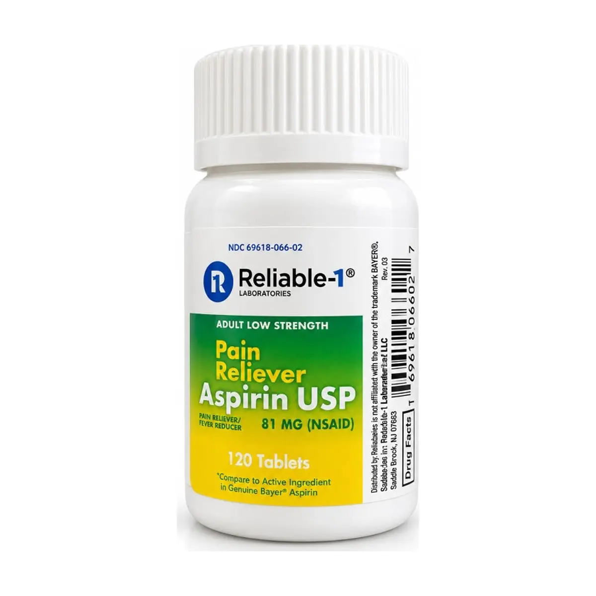 Aspirina (120u x 81mg) RELIABLE-1 - Imagen 1