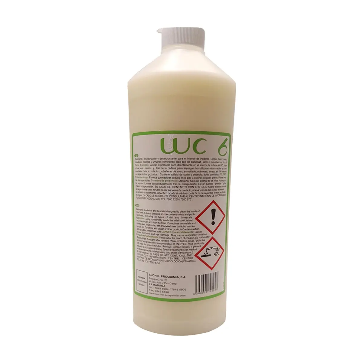 Limpiador WC-6 desincrustante para inodoros Suchel Proquimia (1 L) - Thumbnail 2
