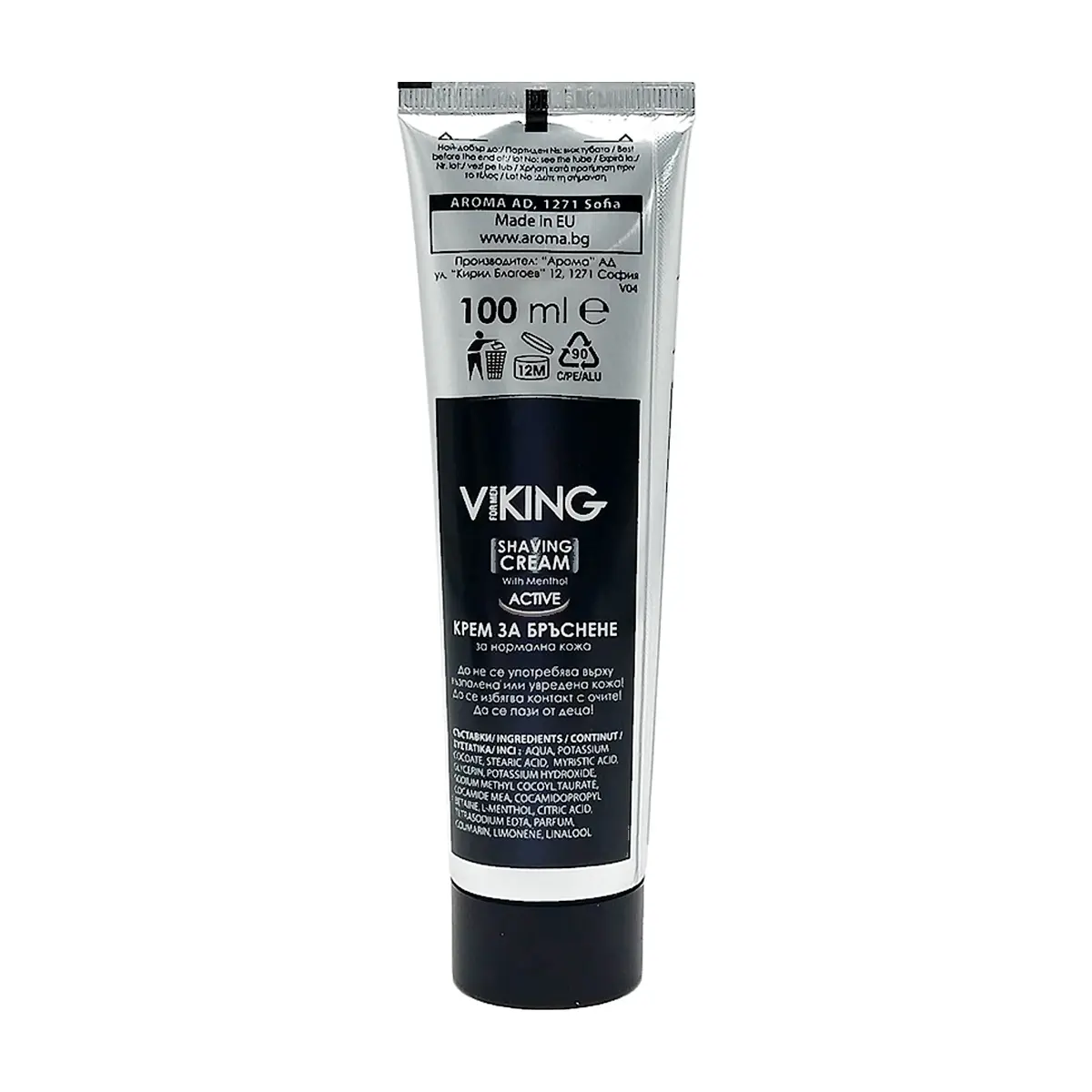 Crema de afeitar con mentol Active Viking (100 ml) - Thumbnail 2