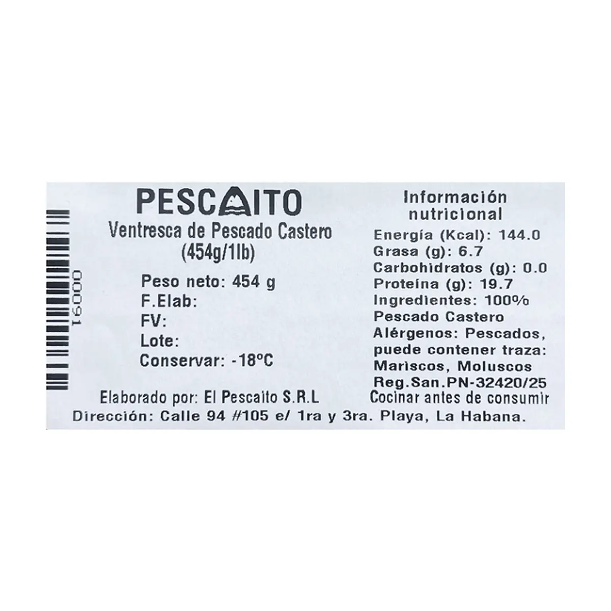 Ventresca de pescado castero Pescaito (454 g / 1 lb) - Thumbnail 3