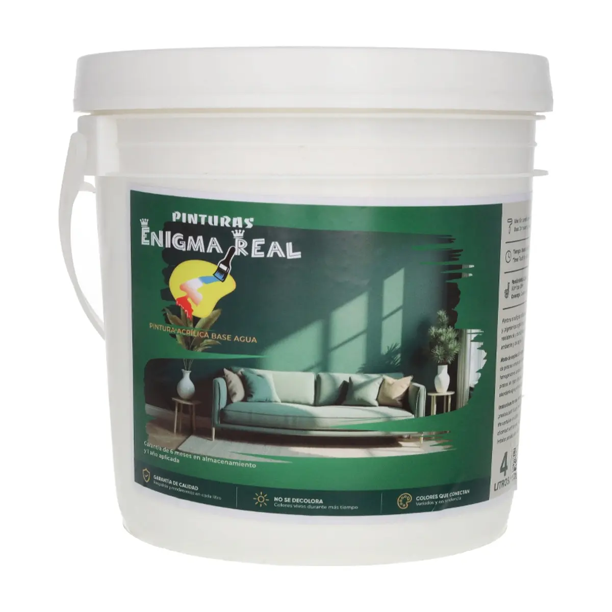 Pintura Acrílica Gris Enigma Real (4 L) - Miniatura 1