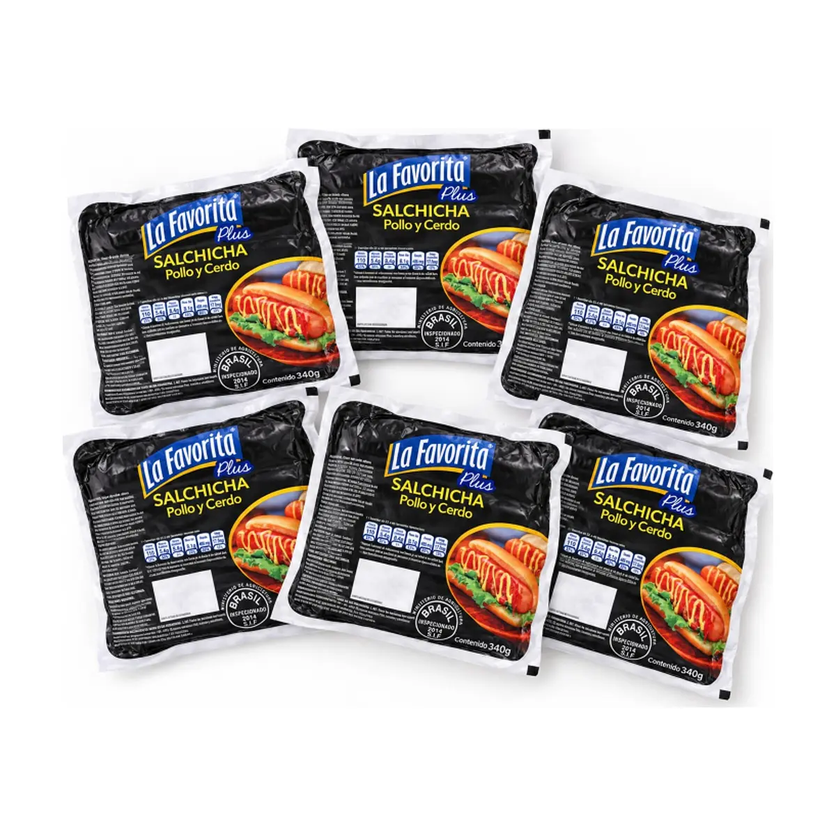 Salchichas de pollo y cerdo La Favorita (6 x 340 g / 12 oz) - Miniatura 1