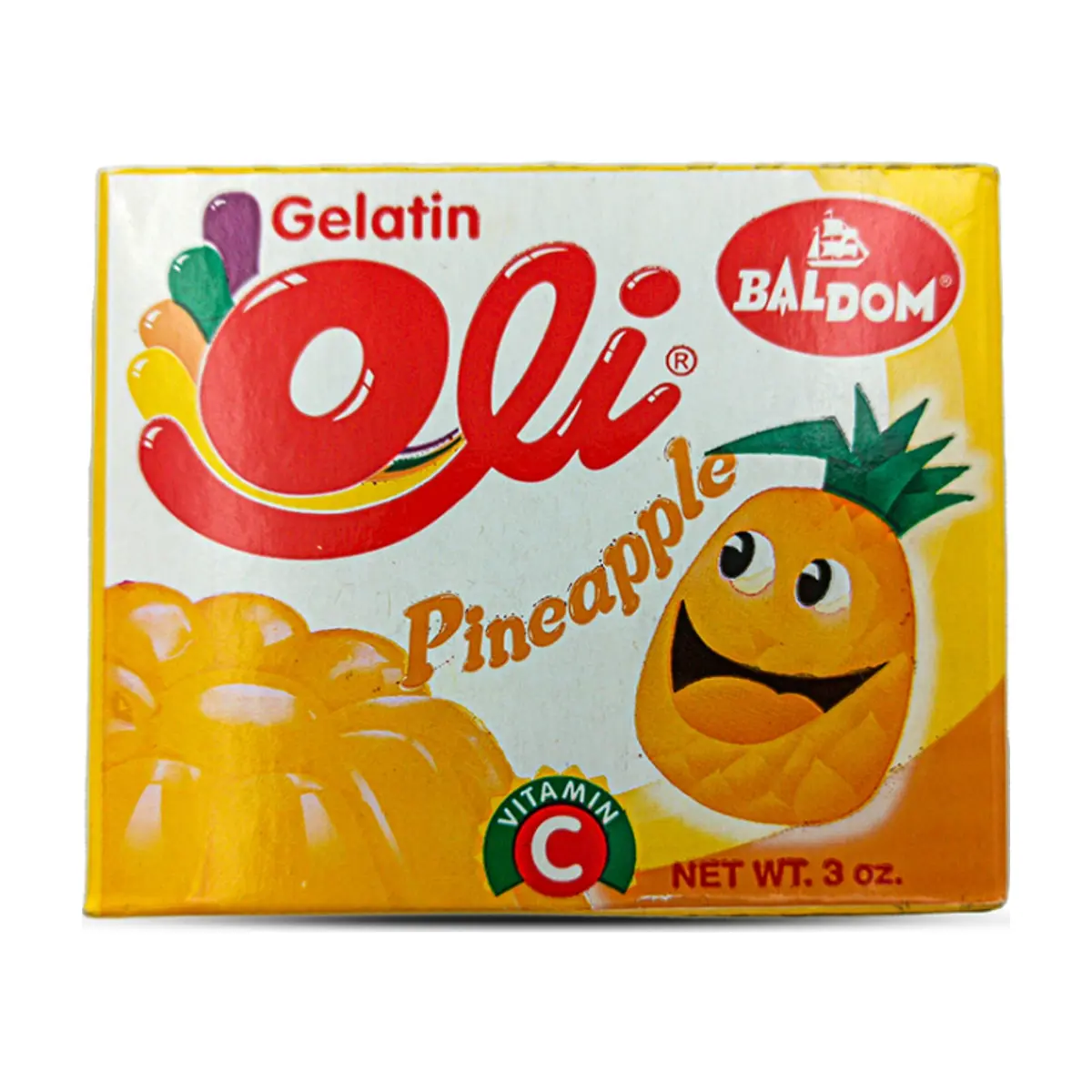 Gelatina sabor piña Oli (85 g / 3 oz)