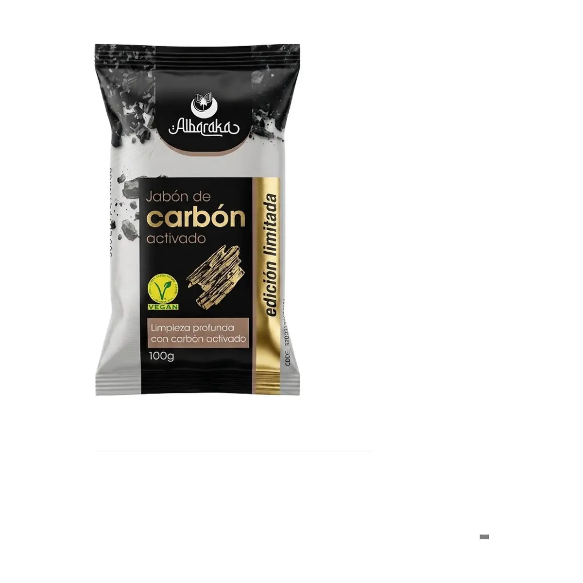 Jabón de carbón activado Albaraka (100 g / 3.53 oz)