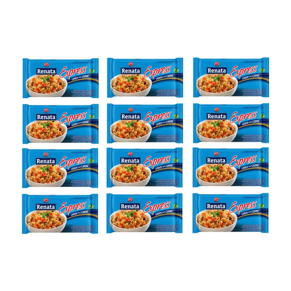 Fideos instantáneos sabor a carne Renata (12 x 85 g / 3 oz) - Miniatura 1