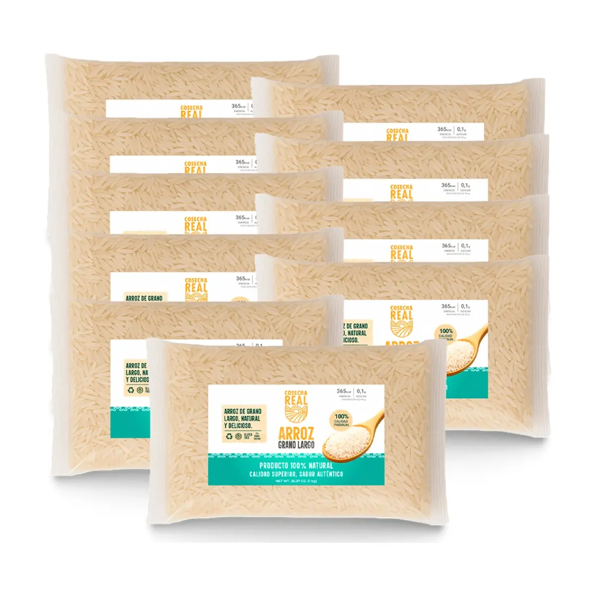 Arroz de grano largo Cosecha Real (10 x 1 kg / 2.2 lb)