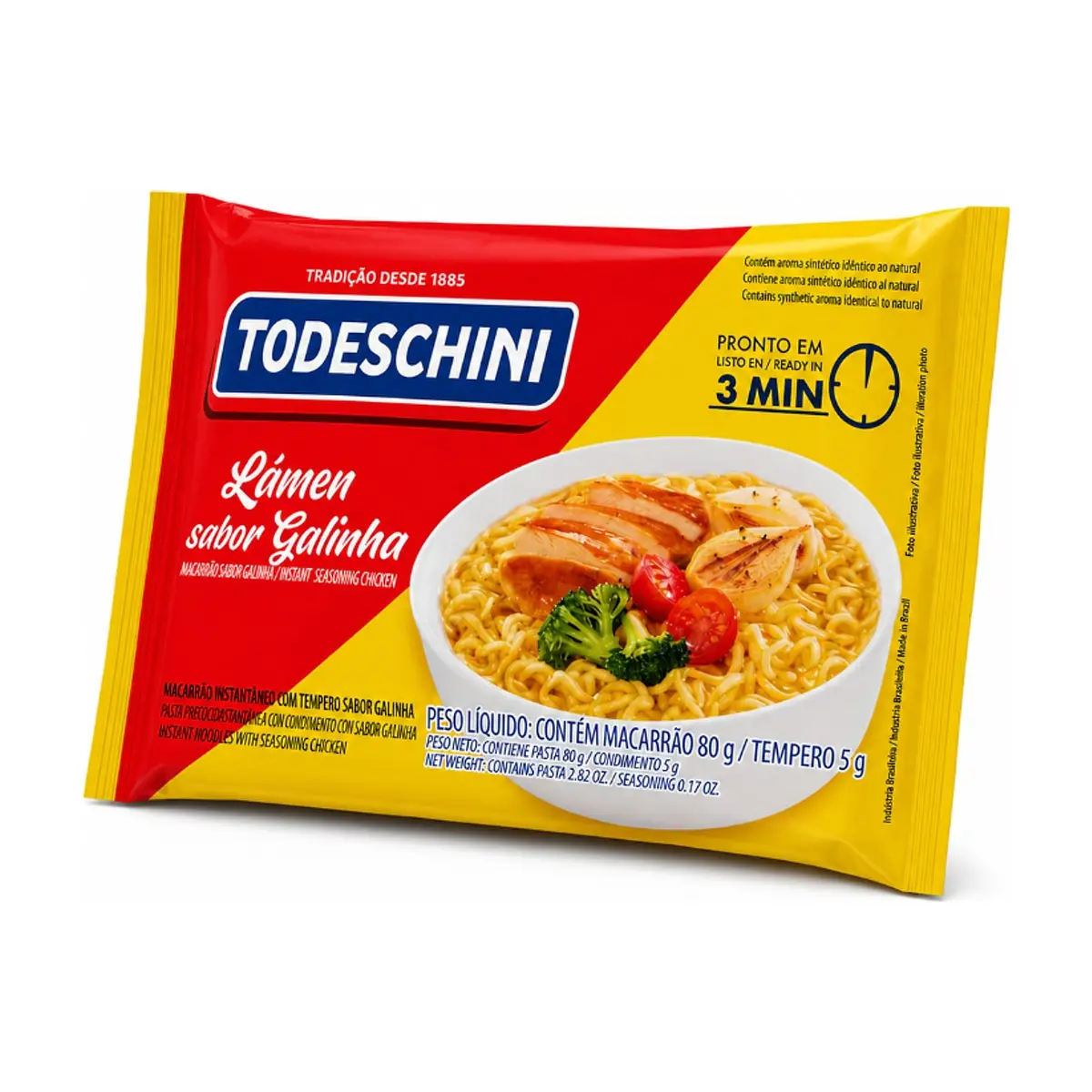 Fideos instantáneos sabor a pollo Todeschini (85 g / 2.99 oz) - Thumbnail 4