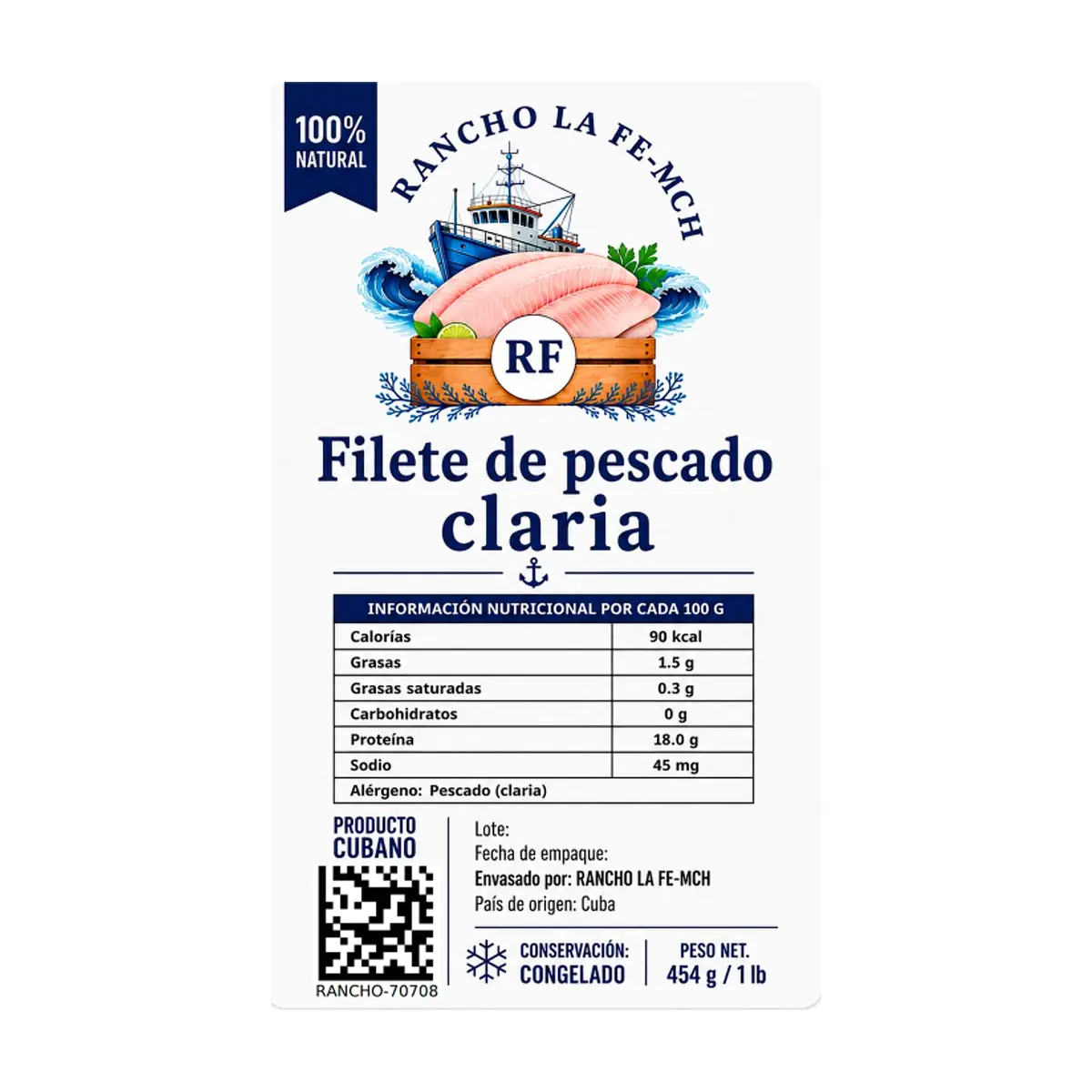 Filete de pescado claria Rancho la Fe-MCH (454 g / 1 lb) - Thumbnail 3