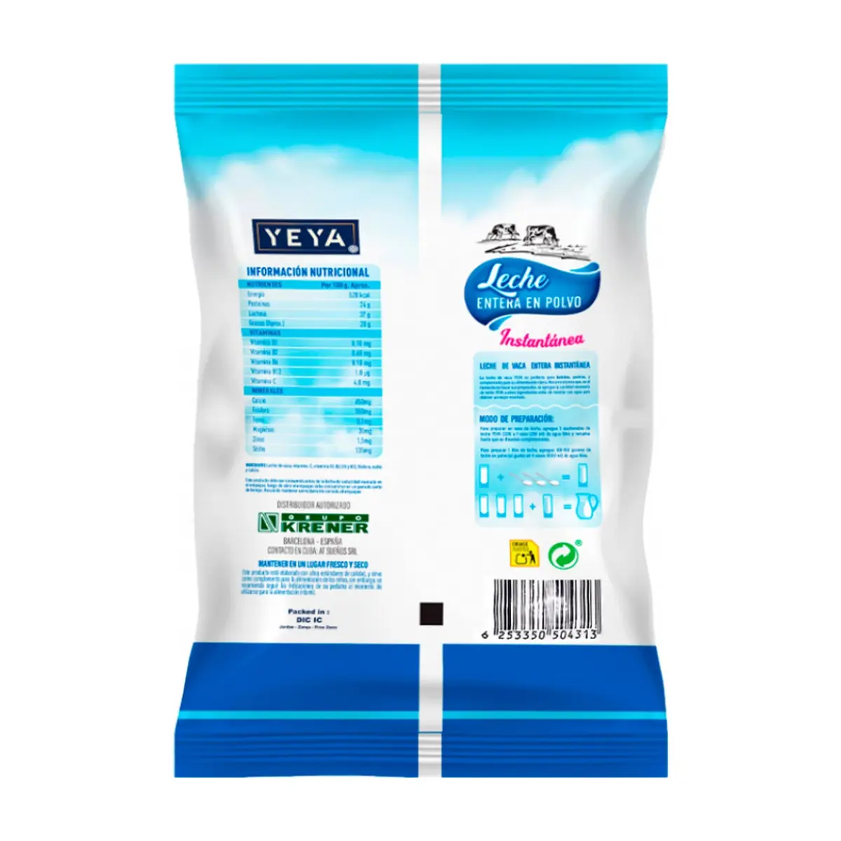 Leche entera en polvo YEYA (900 g / 1.98 lb) - Thumbnail 2