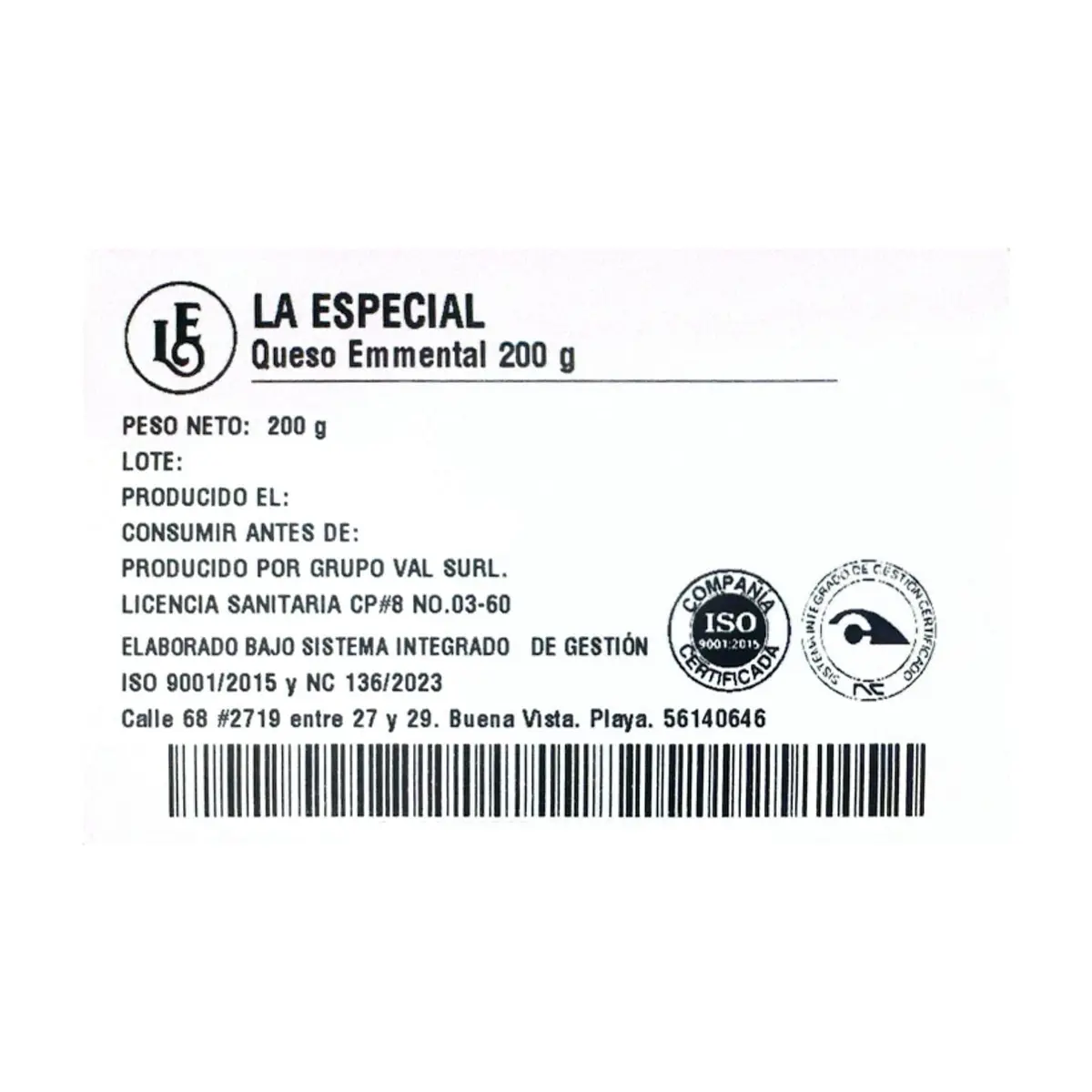 Queso Emmental Porcionado La Especial (200 g / 7.0 oz) - Thumbnail 2