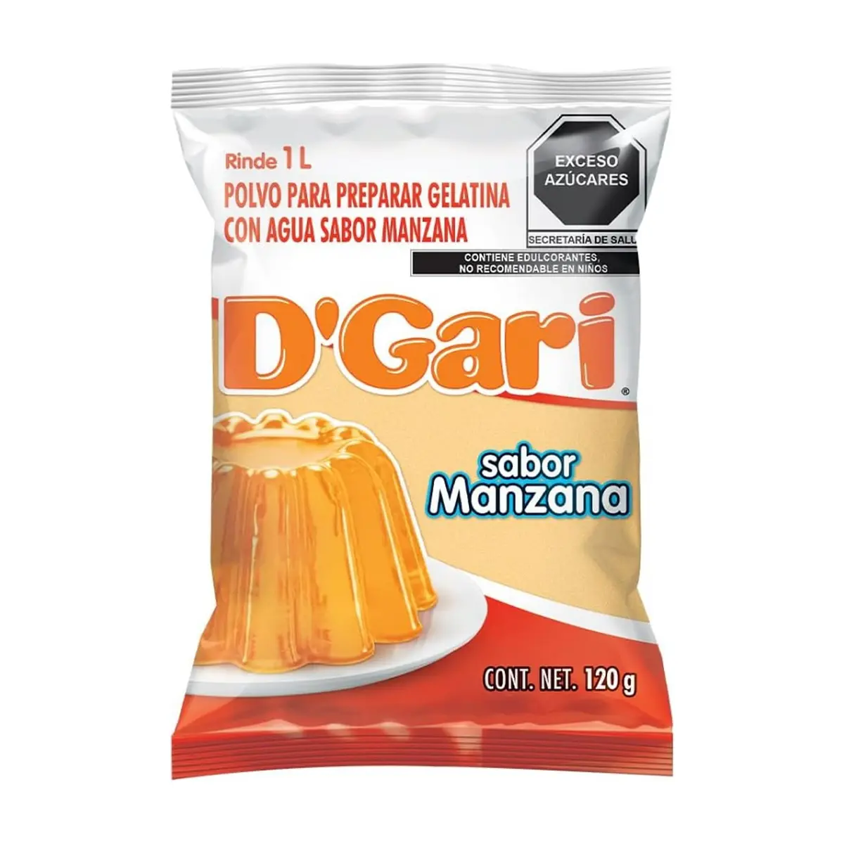 Gelatina de sabor manzana D'Gari (120 g / 4.23 oz) - Thumbnail 4