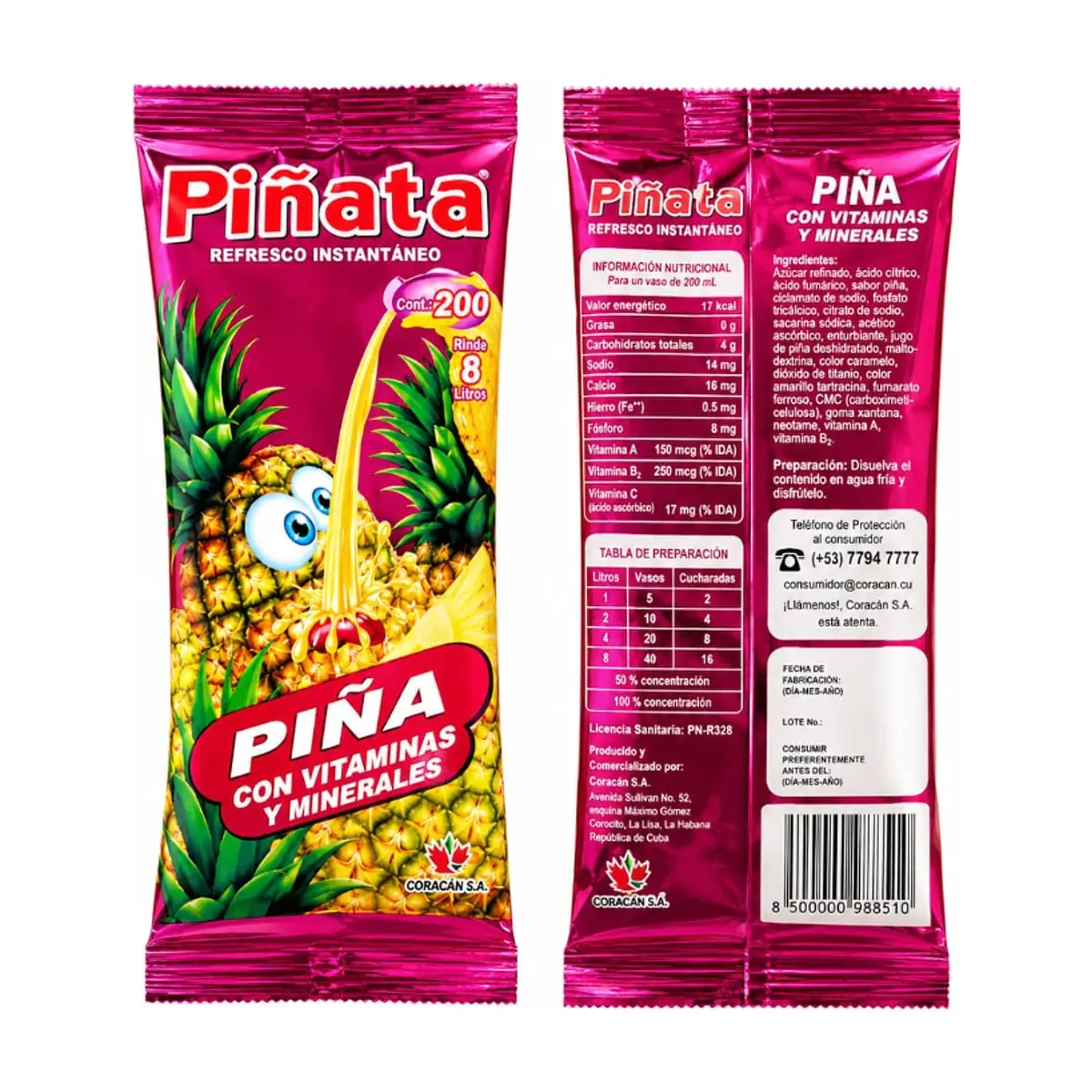 Refresco instantáneo sabor piña Piñata (200 g / 7.05 oz) - Thumbnail 5