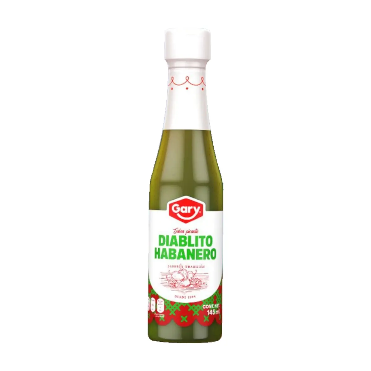 Salsa picante de chile verde Diablito Habanero Gary (145 ml)