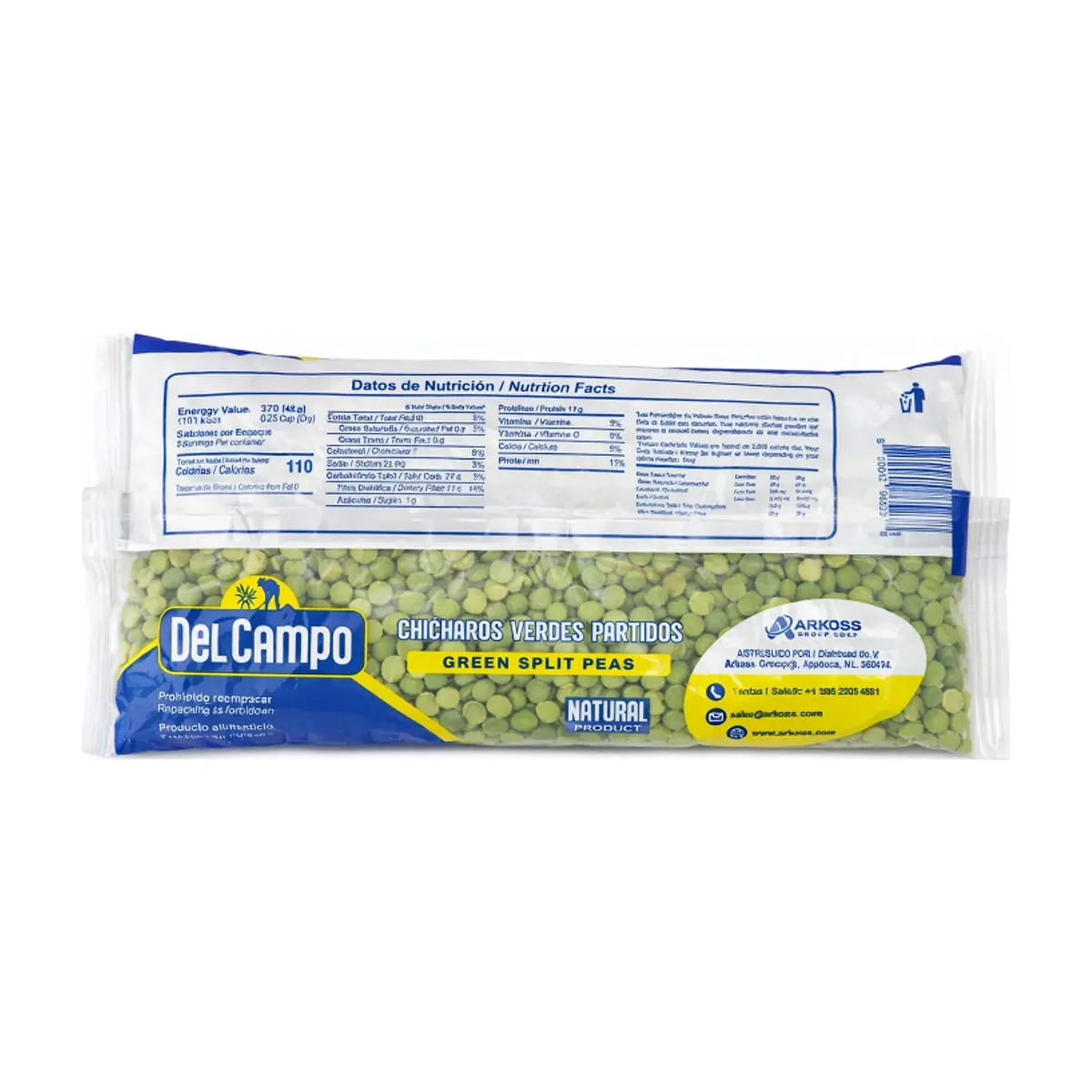 Chícharos verdes partidos Del Campo (454 g / 1 lb) - Thumbnail 2