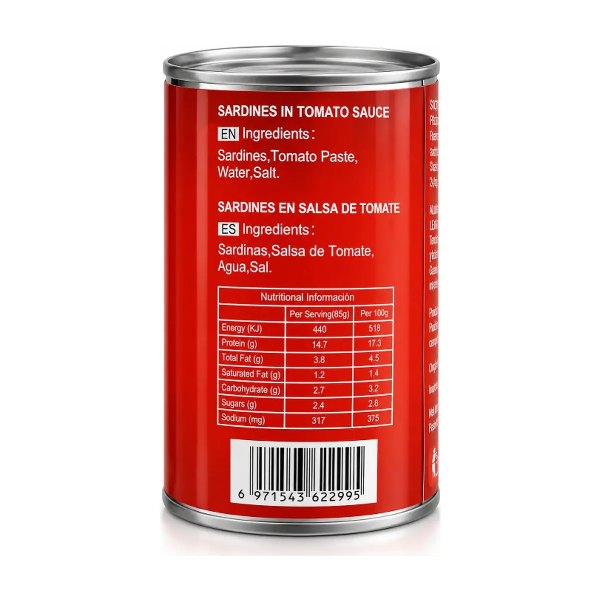 Sardinas en salsa de tomate La Sabrosa (425 g / 14.99 oz) - Thumbnail 2