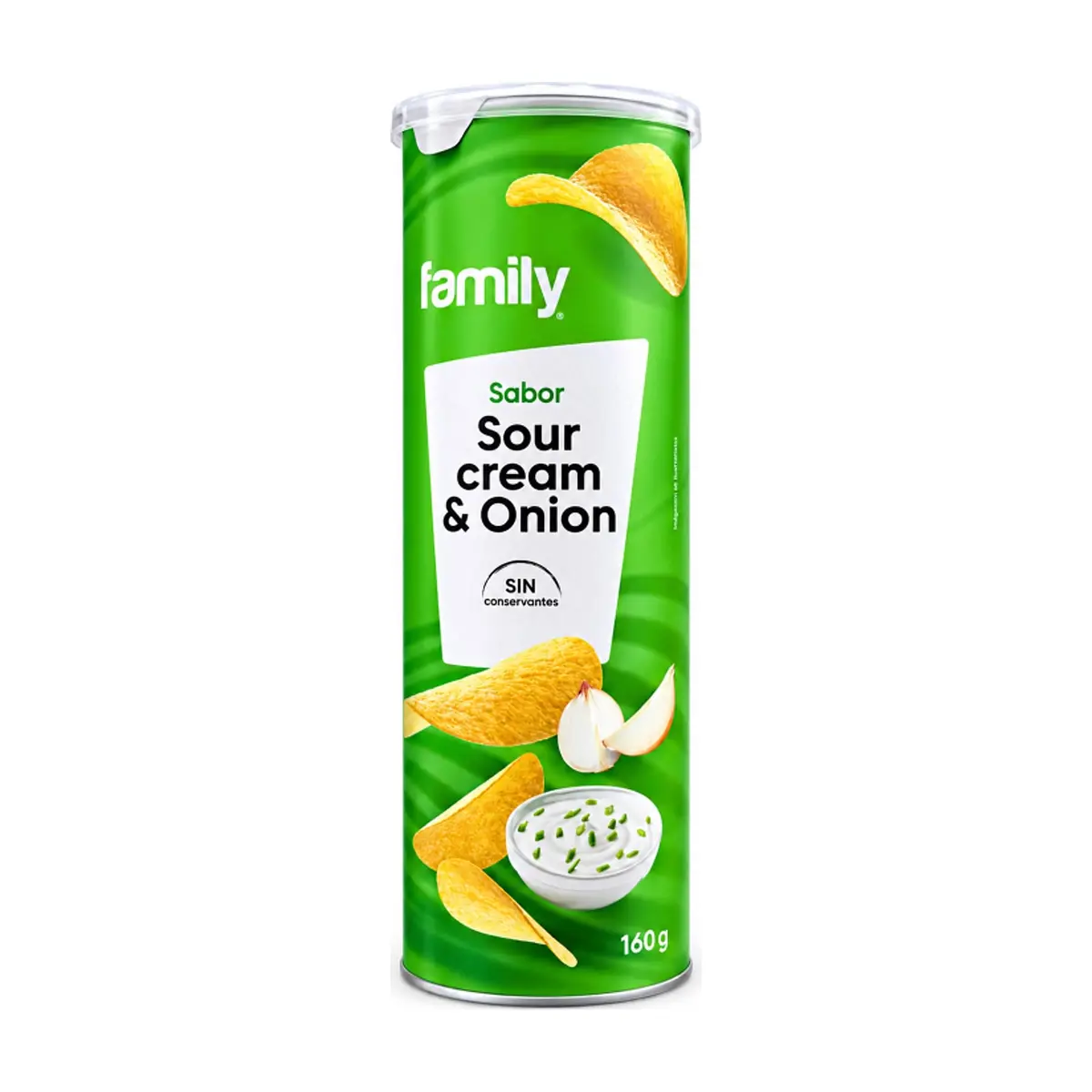 Papas sabor crema agria y cebolla Family (160 g) - Miniatura 1