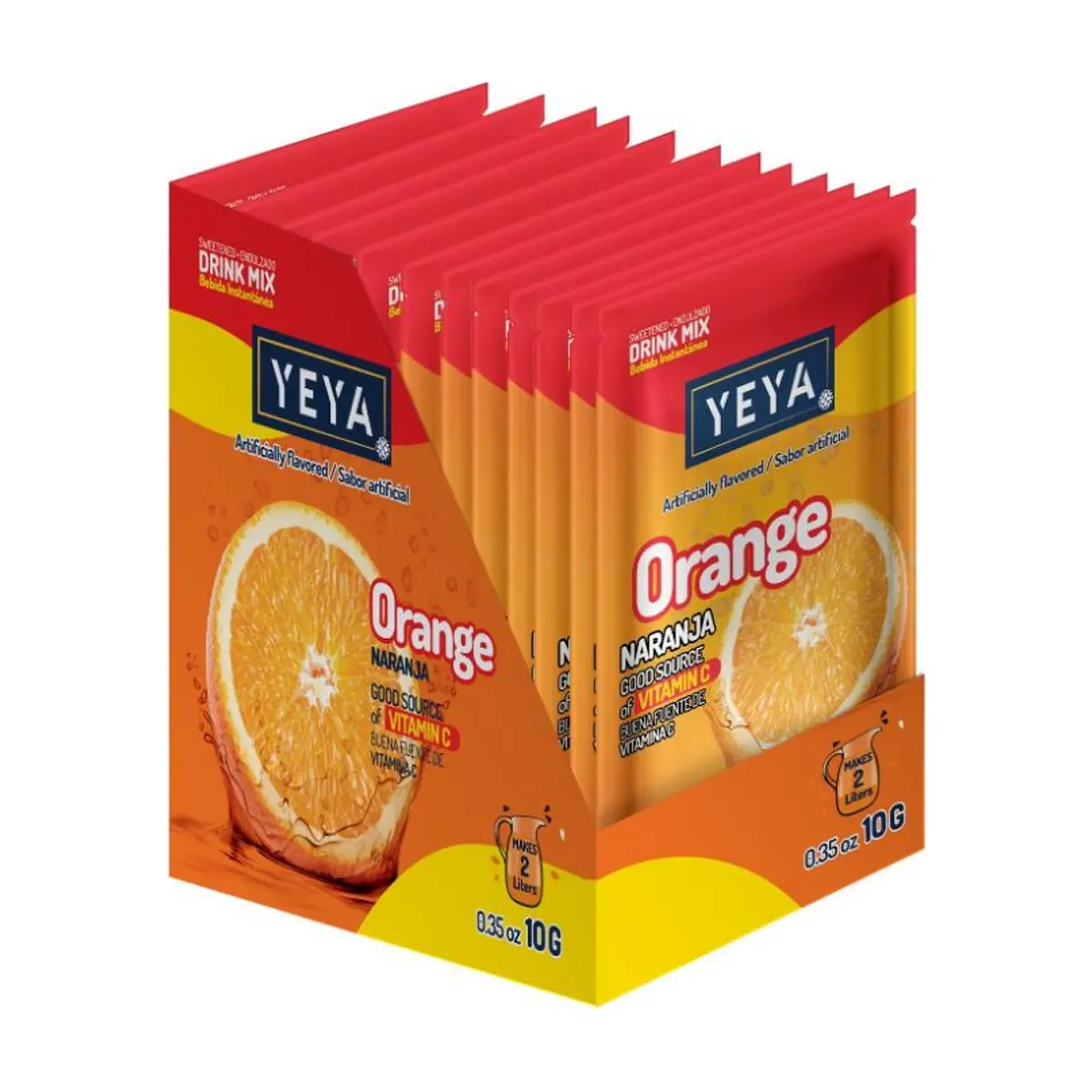 Refresco instantáneo sabor naranja YEYA (26 x 10 g / 0.35 oz)