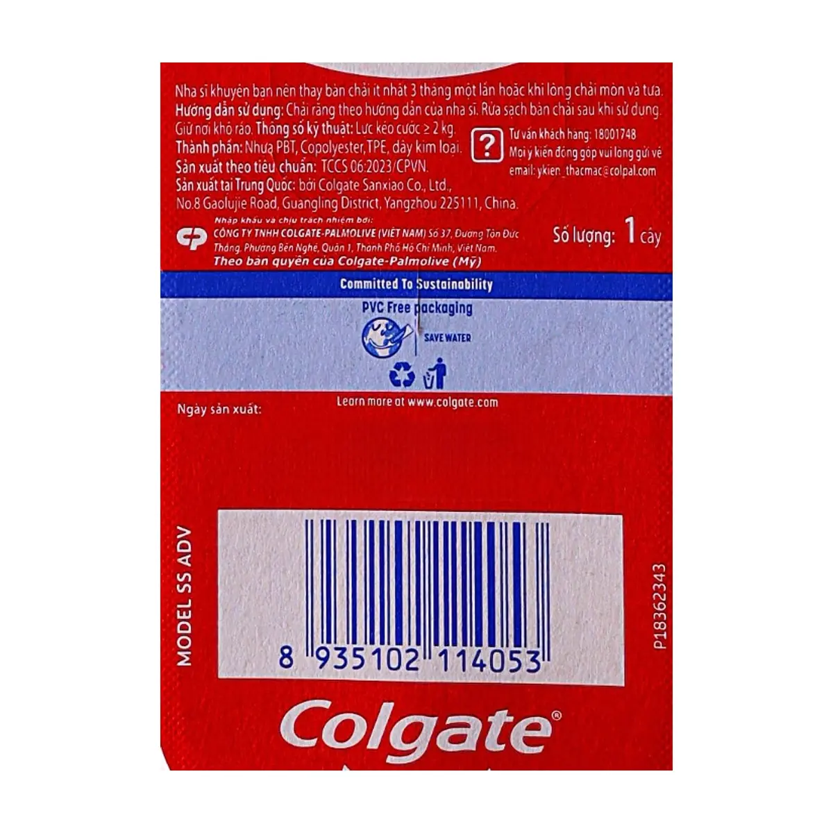 Cepillo de dientes con cerdas suaves Advanced Colgate - Thumbnail 3