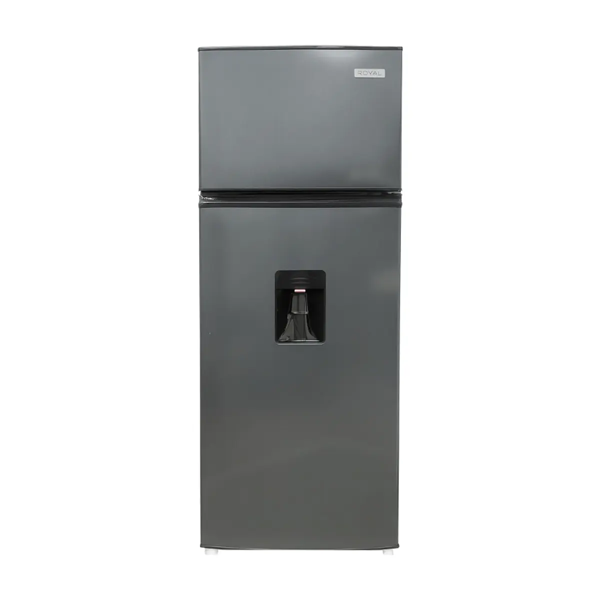 Refrigerador (240 L / 8,5 pies³) de 2 puertas con dispensador de agua, color negro y gris oscuro – Royal RF85S