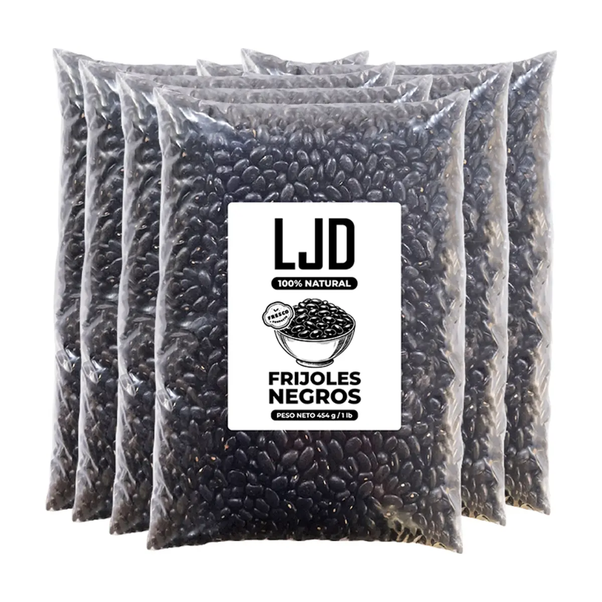 Frijoles negros LJD (6 x 454 g / 1 lb)