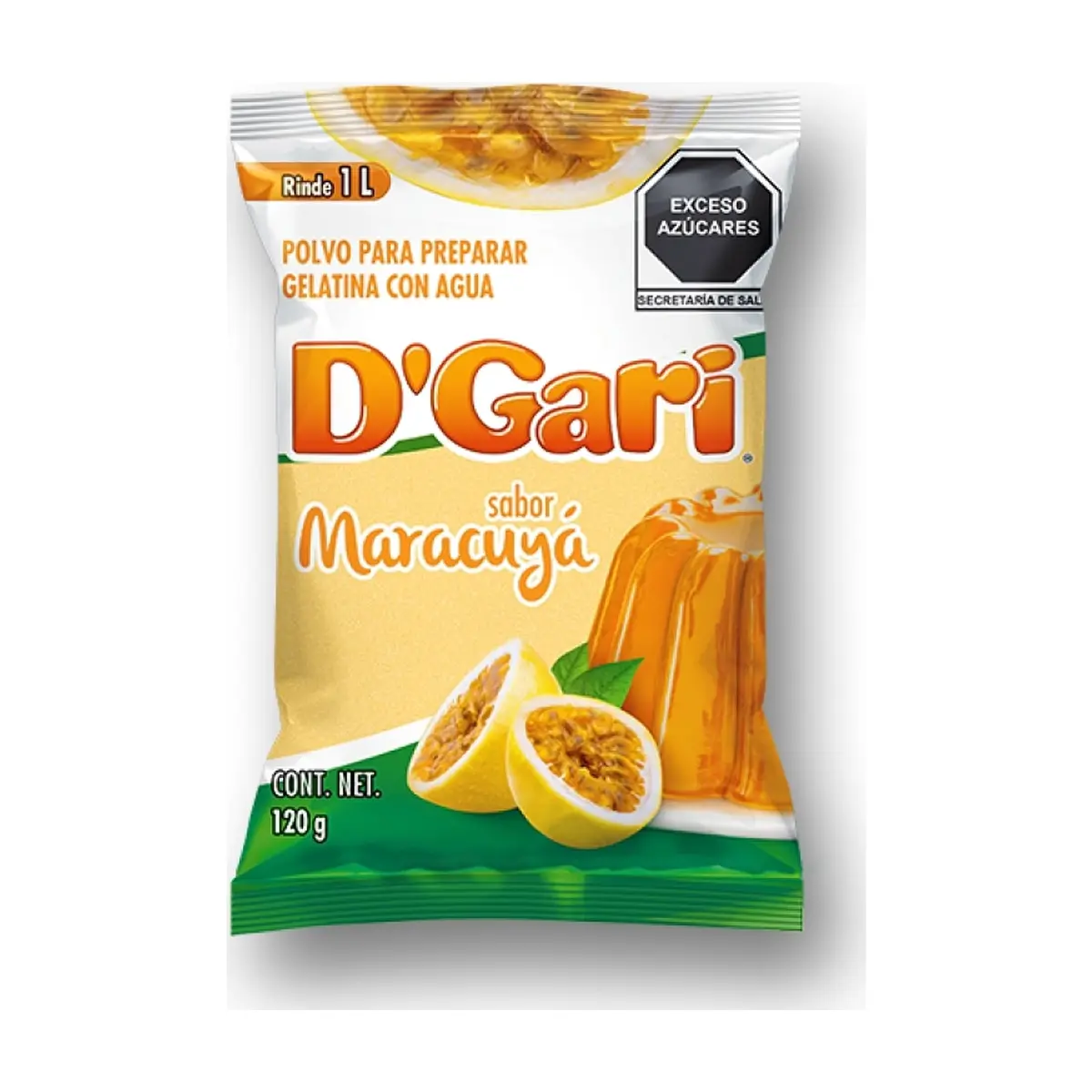 Gelatina de sabor maracuyá D'Gari (120 g / 4.23 oz) - Thumbnail 2