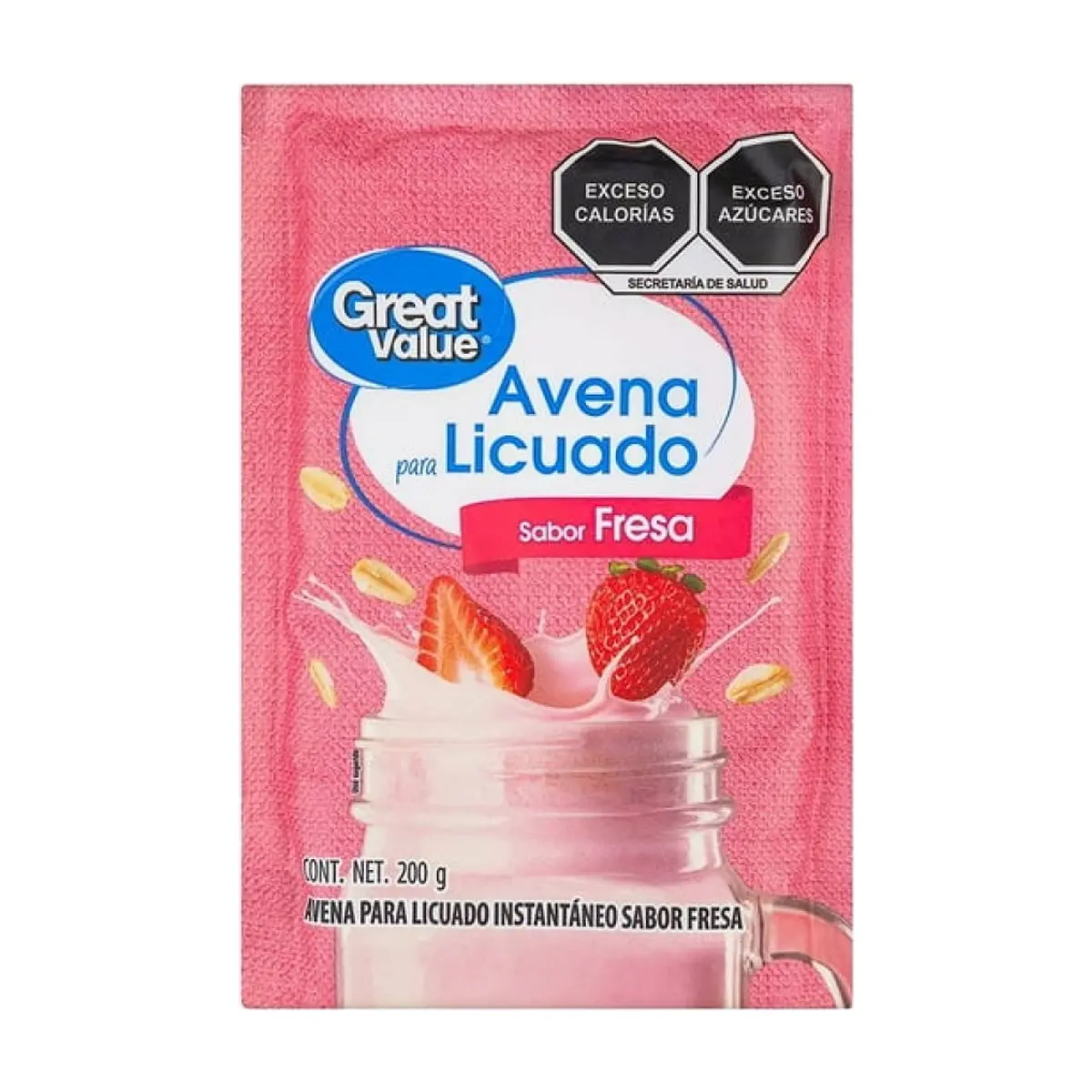 Avena para licuado sabor fresa Great Value (200 g / 7.05 oz) - Miniatura 1