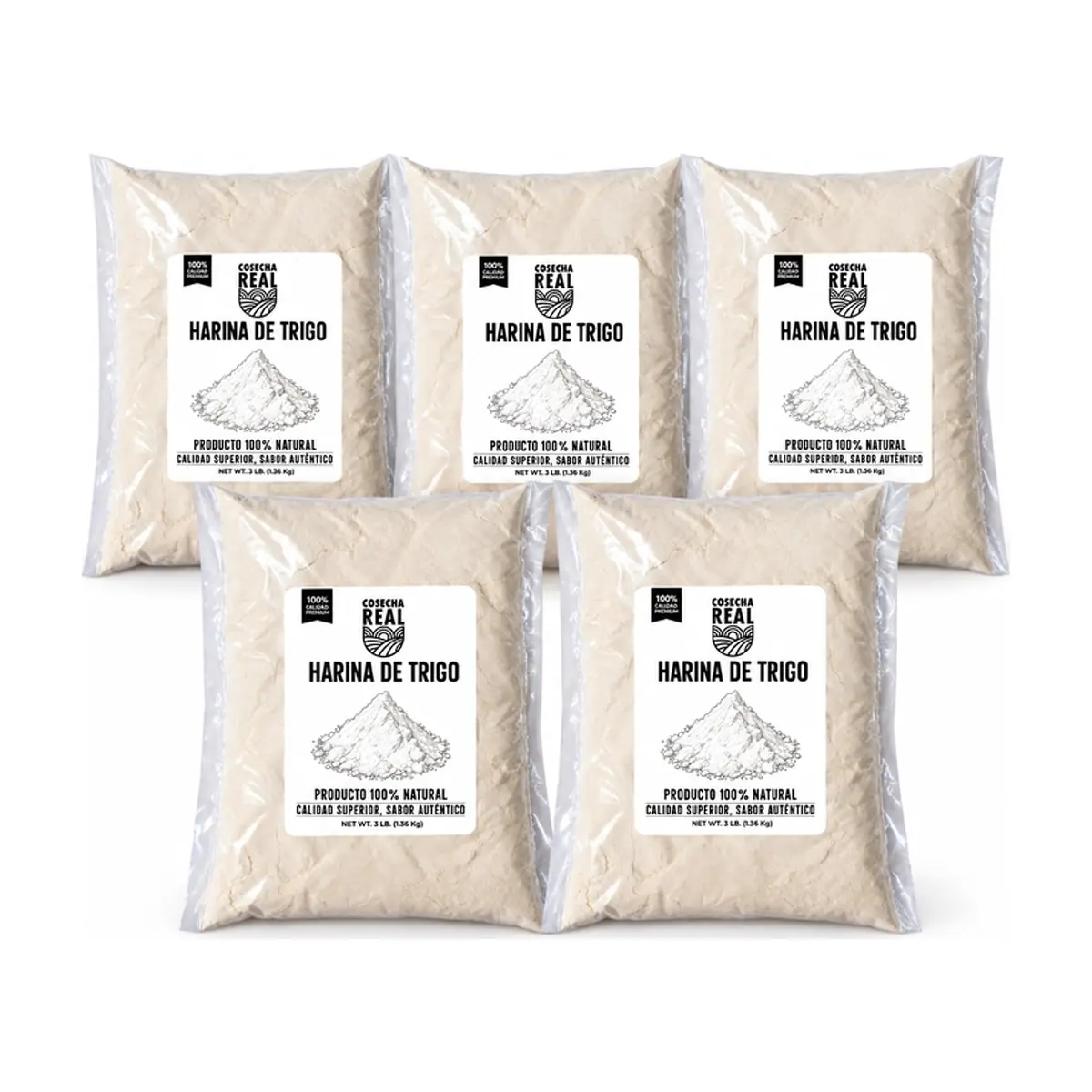 Harina de trigo Cosecha Real (5 x 1.36 kg / 3 lb)