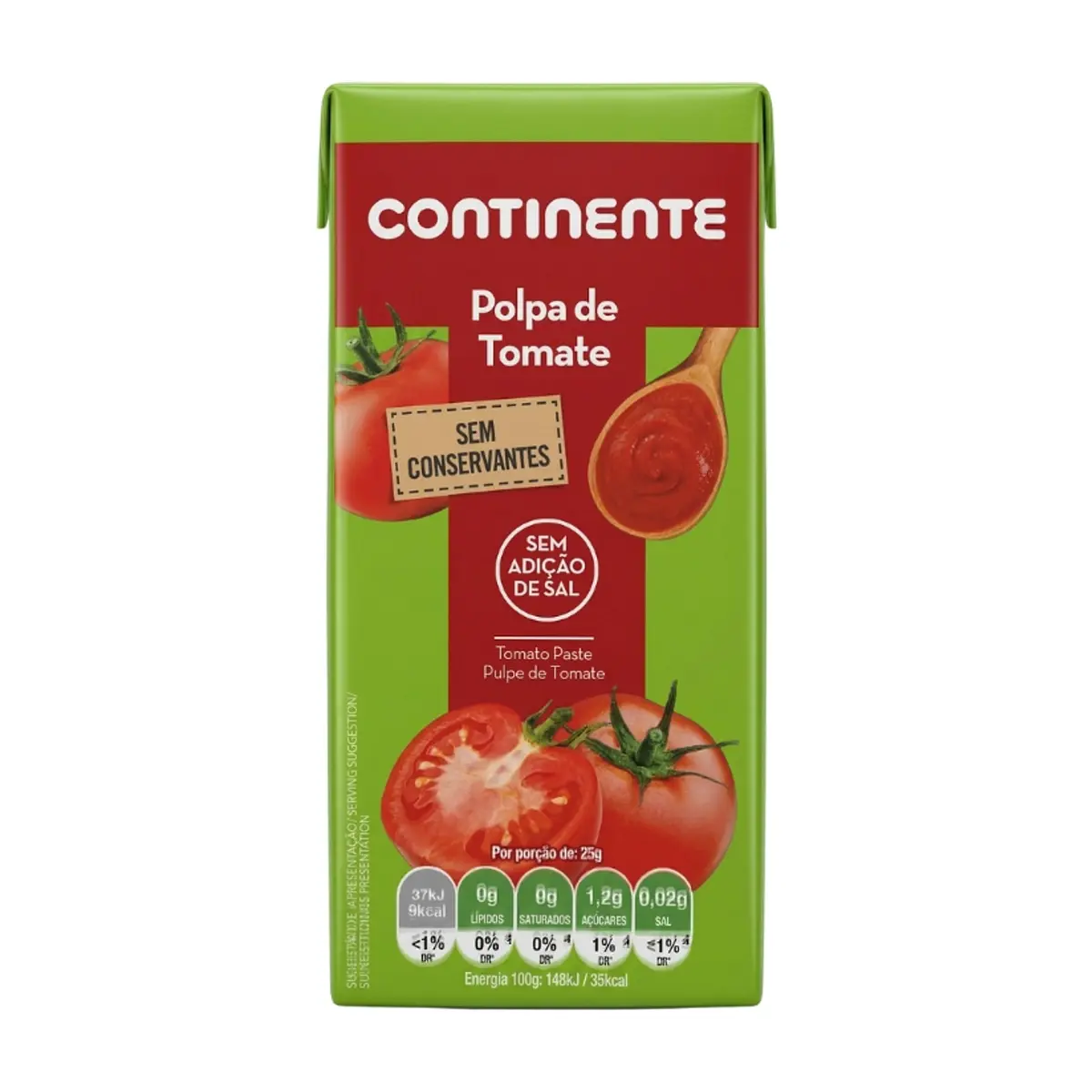 Pulpa de tomate pasteurizada Continente (350 g / 12.35 oz)
