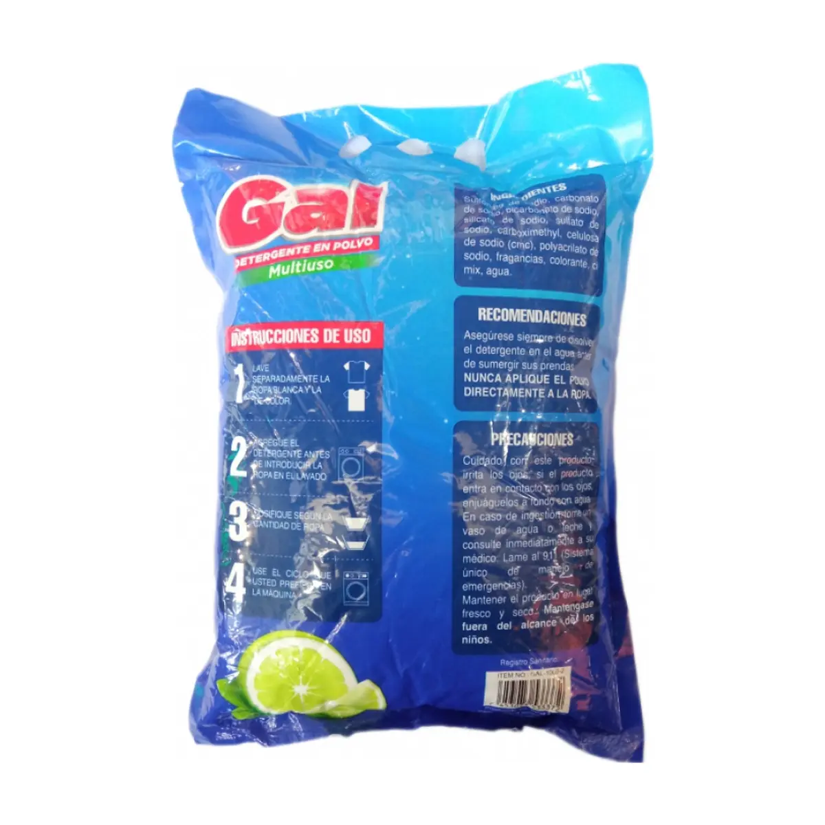Detergente en polvo multiusos de limón Gal (250 g / 8.81 oz) - Thumbnail 4