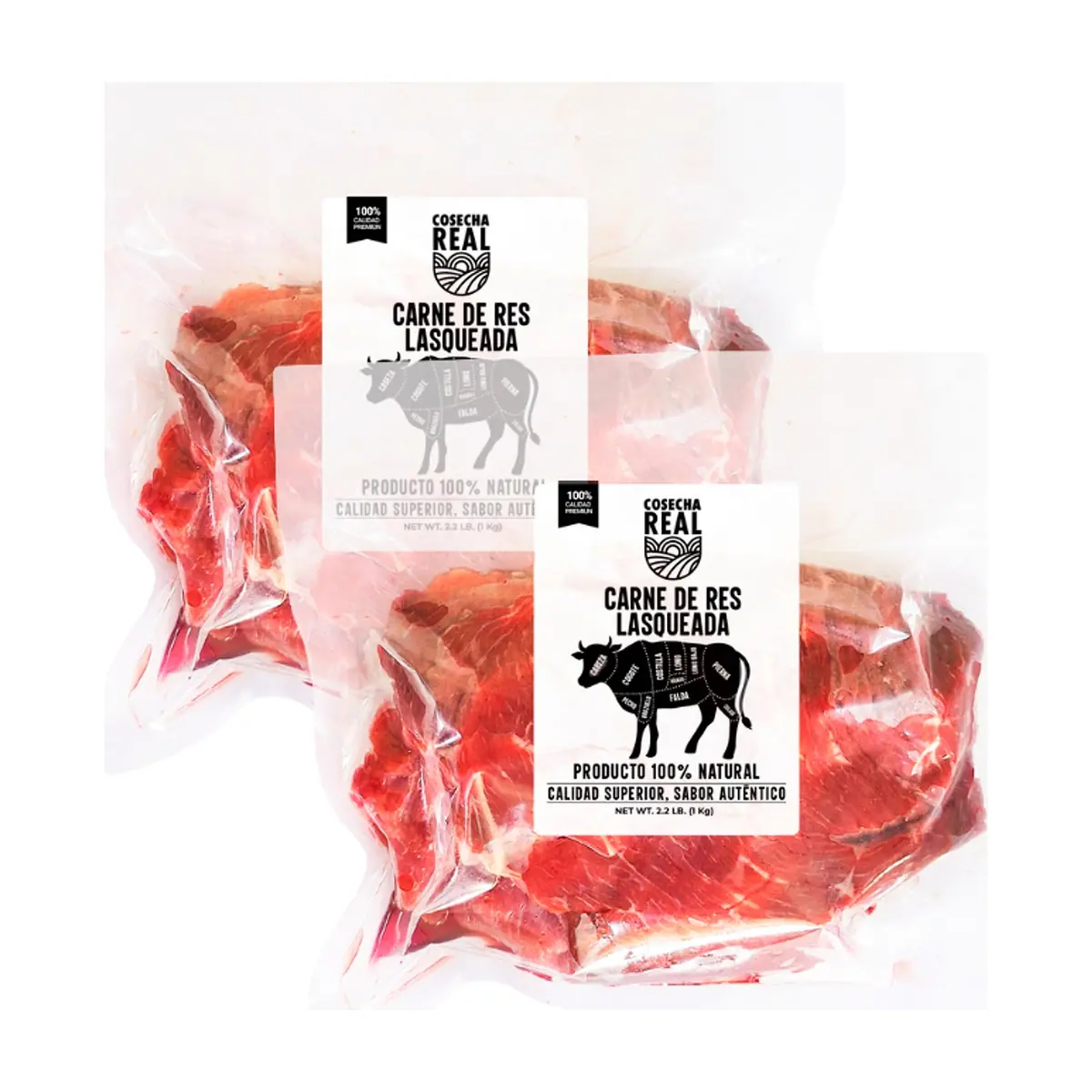 Carne de res lasqueada Cosecha Real (2 x 1 kg / 2.2 lb) - Imagen 1
