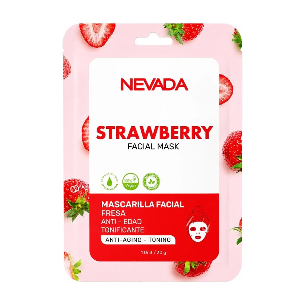 Mascarilla facial anti-edad tonificante de fresa Nevada (30 g / 1.05 oz)