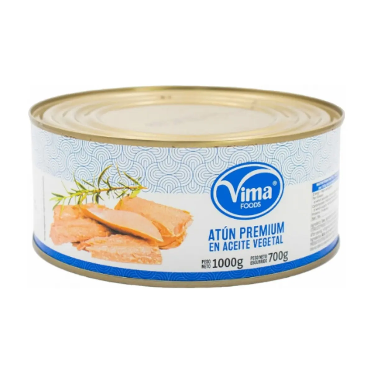 Atún premium en aceite vegetal Vima Foods (1 kg / 2.2 lb)