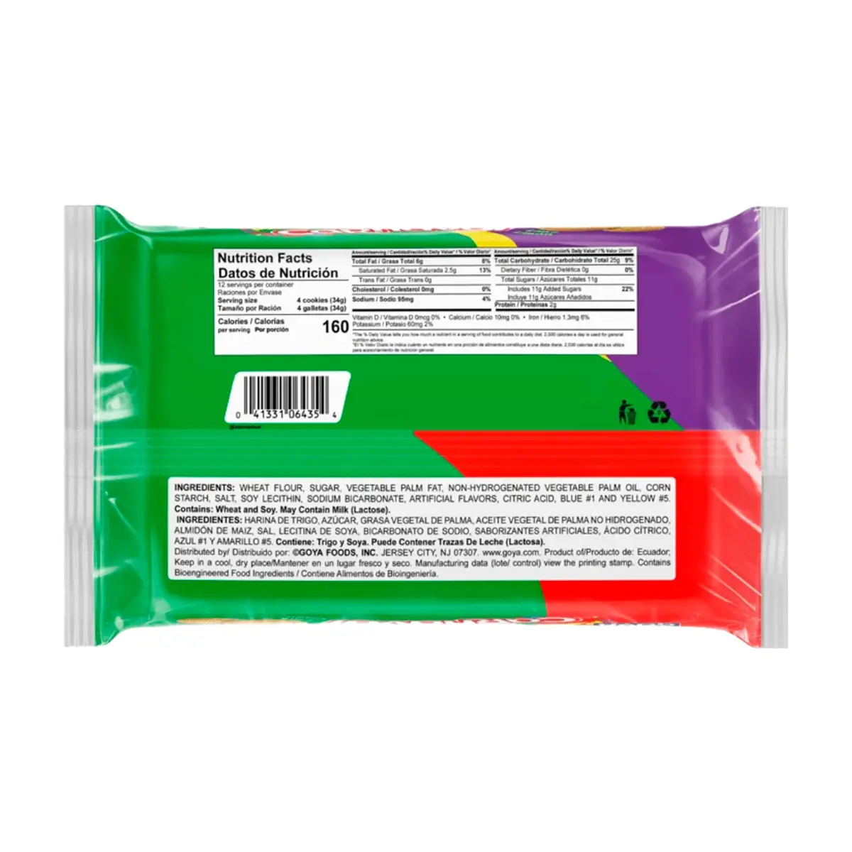 Galletas rellenas con crema sabor a limón Carnaval Goya (403 g / 14.2 oz) - Thumbnail 2