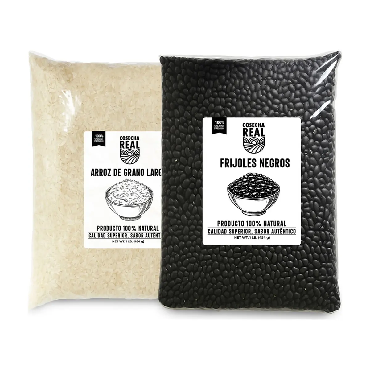 Frijoles negros + Arroz de grano largo Cosecha Real #4
