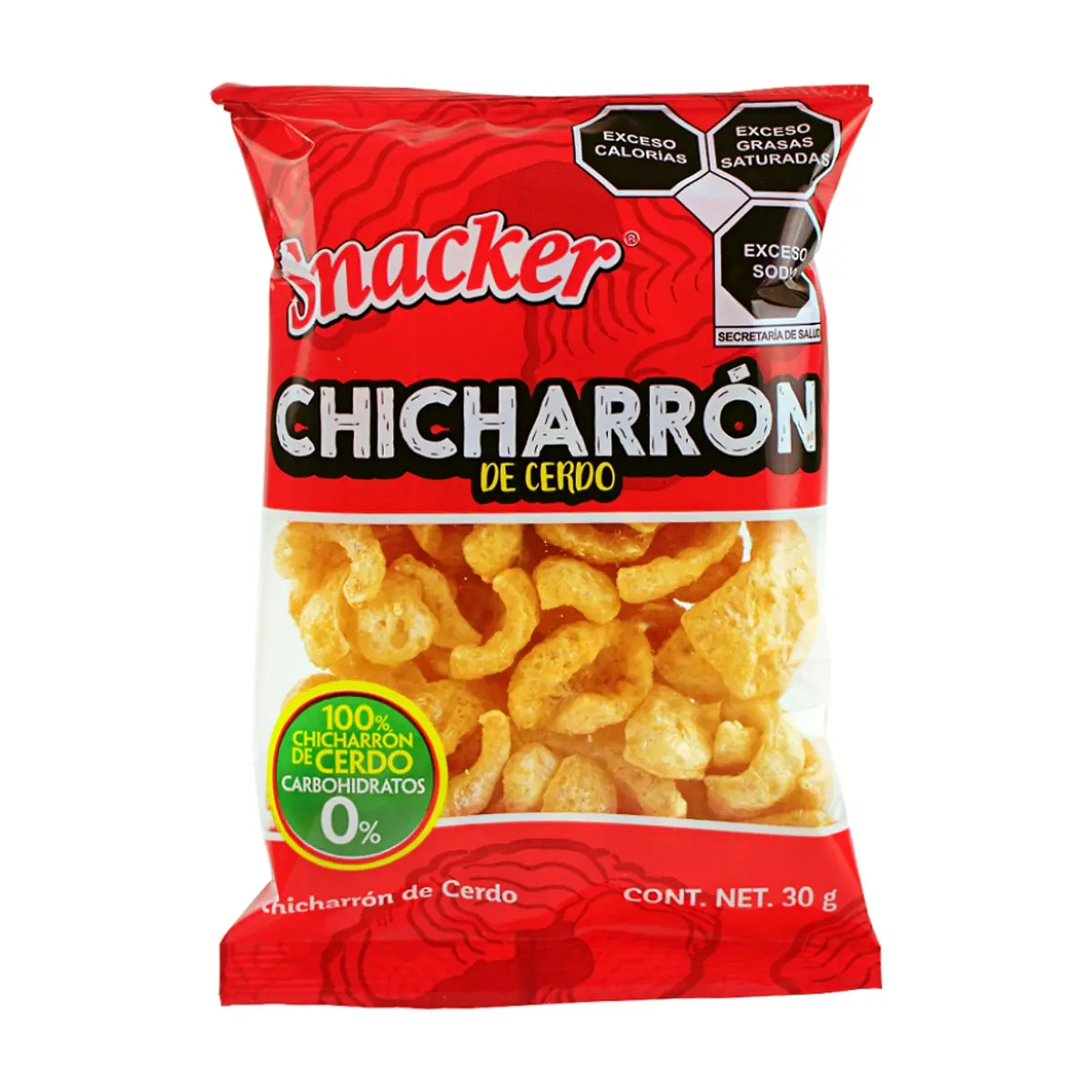 Chicharrón de cerdo Snacker (30 g / 1.05 oz) - Imagen 1